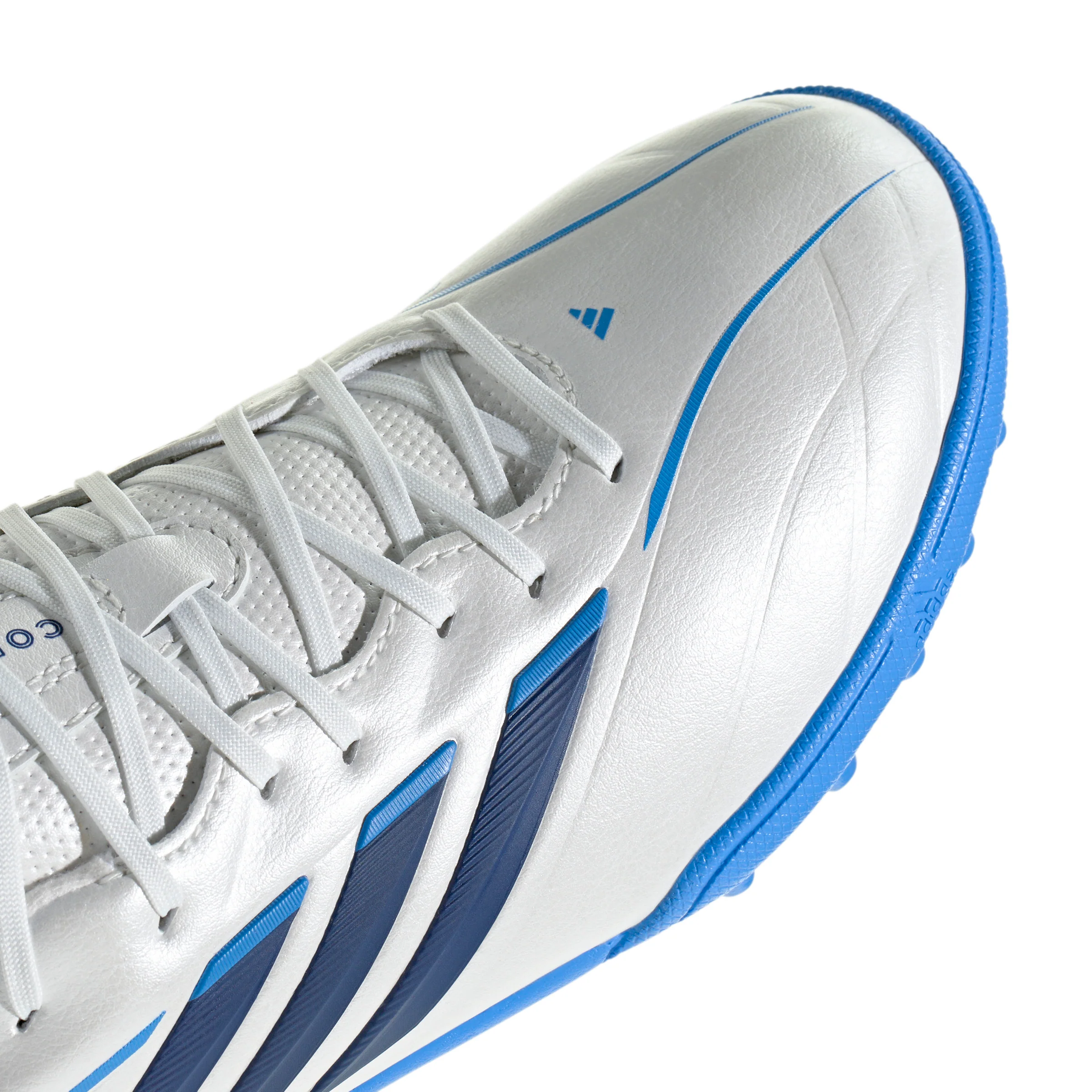adidas Copa Pure IV League Junior TF Turf Soccer Cleats- Zero Metalic / Dark Blue / Lucid Ray Blue - Image 7
