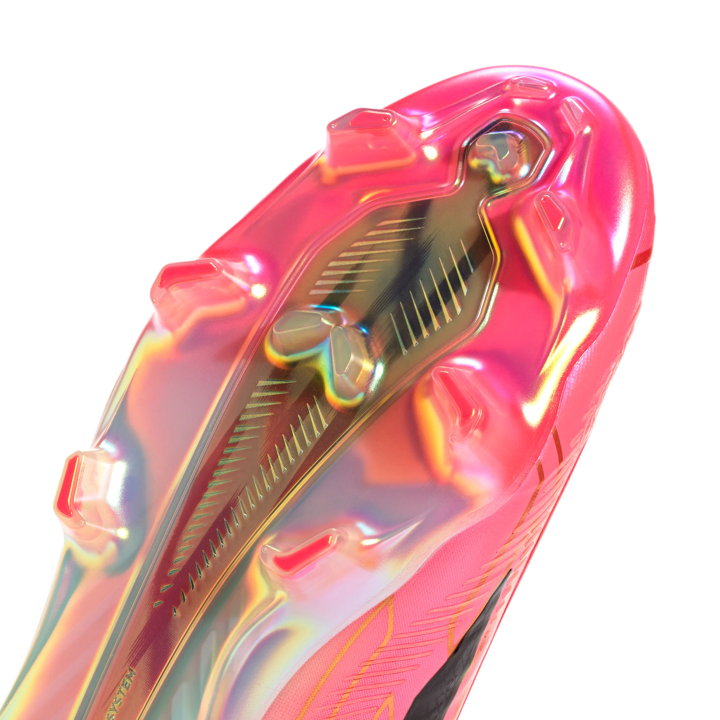 adidas F50 Hyperfast Elite FG Firm Ground Soccer Cleats- Solar Turbo / Core Black / Gold Metallic - Image 8