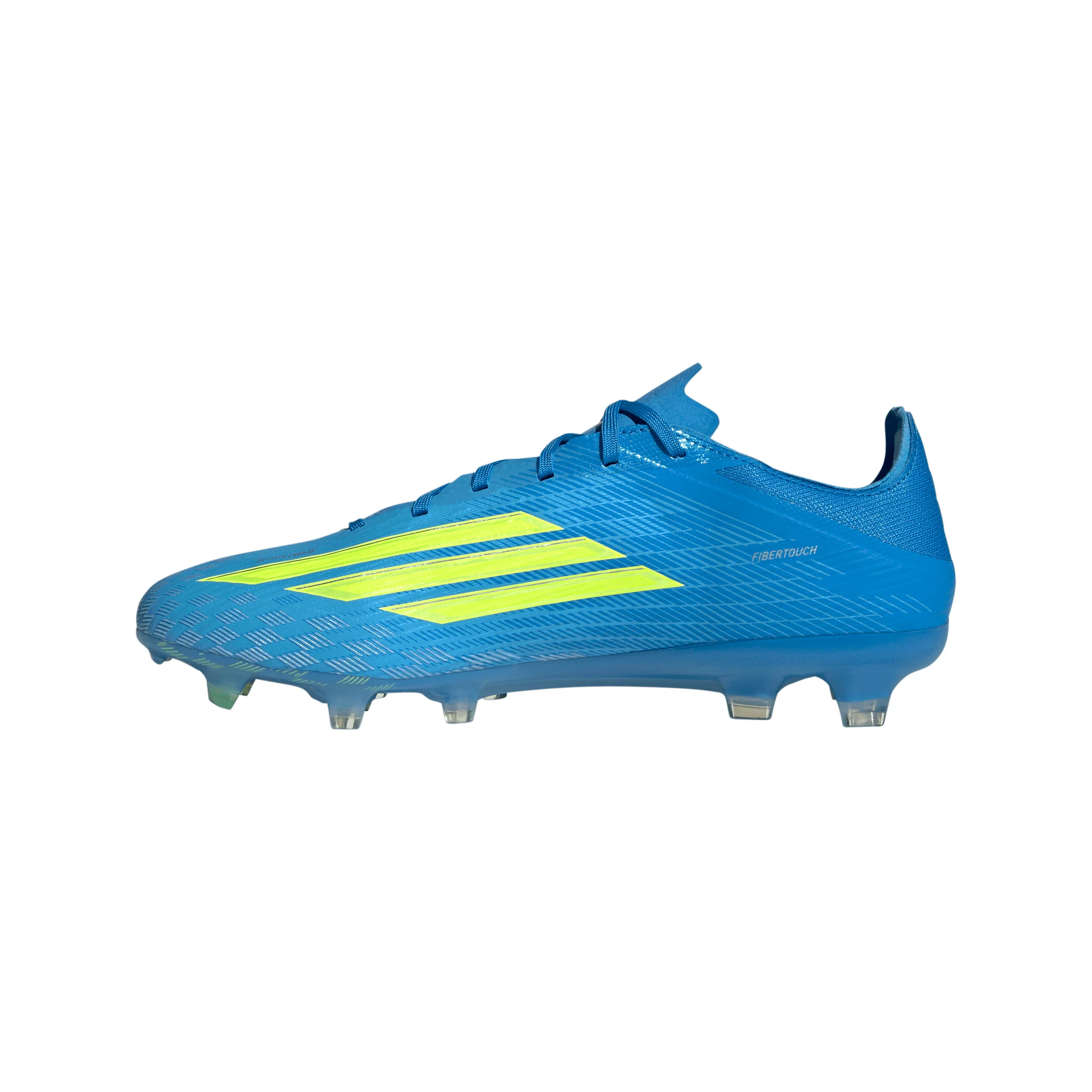 adidas F50 Pro FG Firm Ground Soccer Cleats- Lucid Ray Blue / Team Solar Yellow 2 / Lucid Aquamarine - Image 4