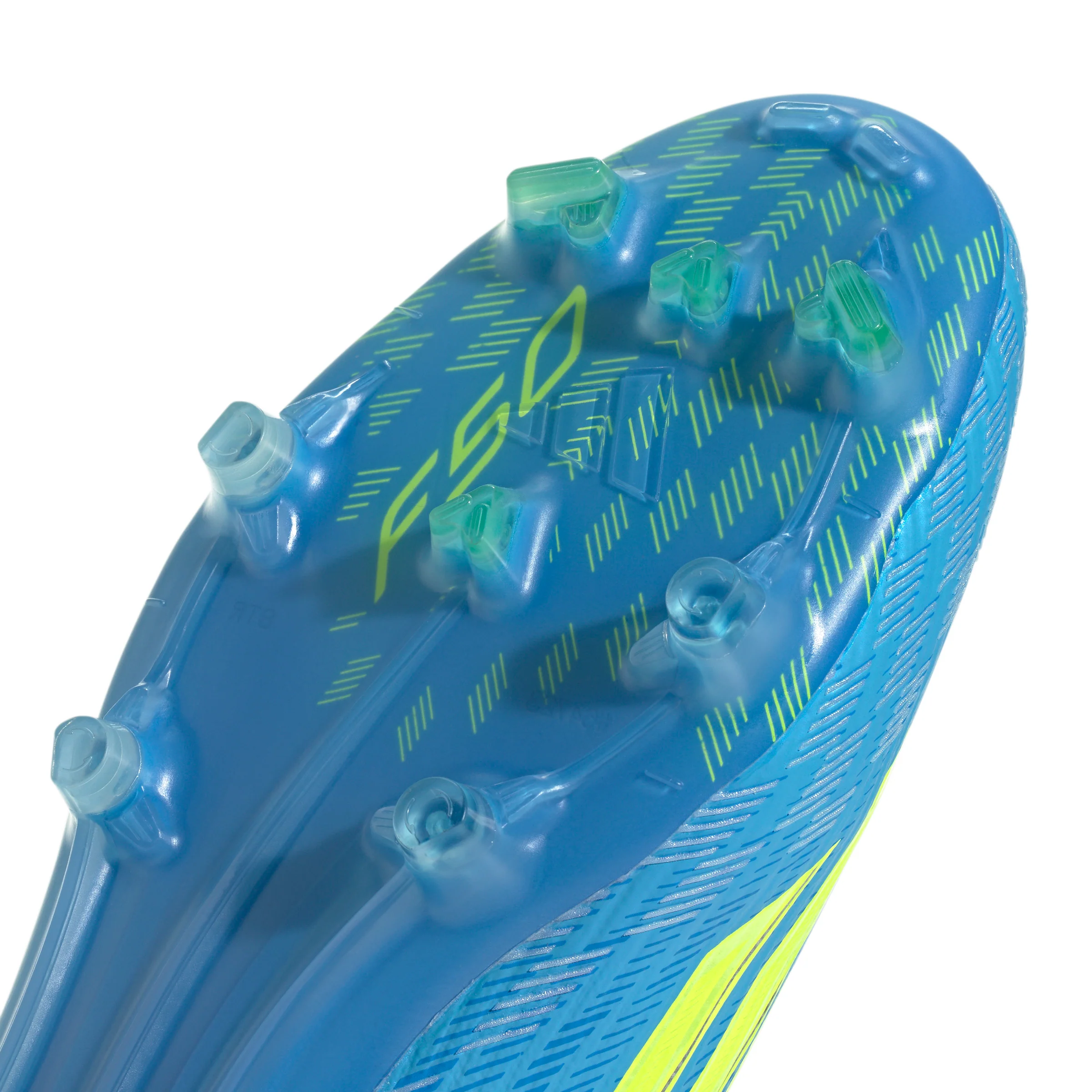 adidas F50 Pro FG Firm Ground Soccer Cleats- Lucid Ray Blue / Team Solar Yellow 2 / Lucid Aquamarine - Image 7