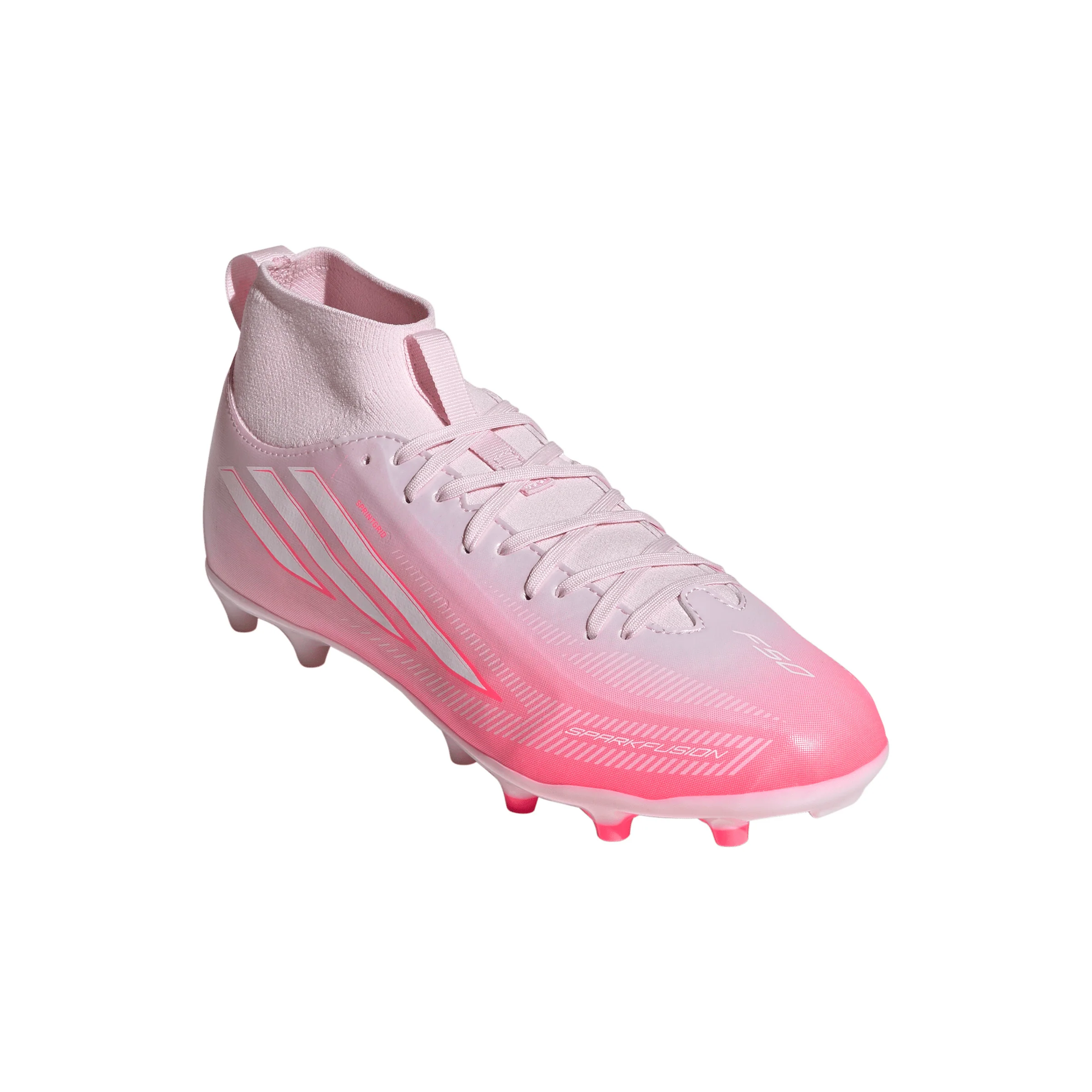 adidas F50 Sparkfusion League Kids Firm Ground/Artificial Grass FG/AG- Solar Turbo / Cloud White / Distilled Pink - Image 4