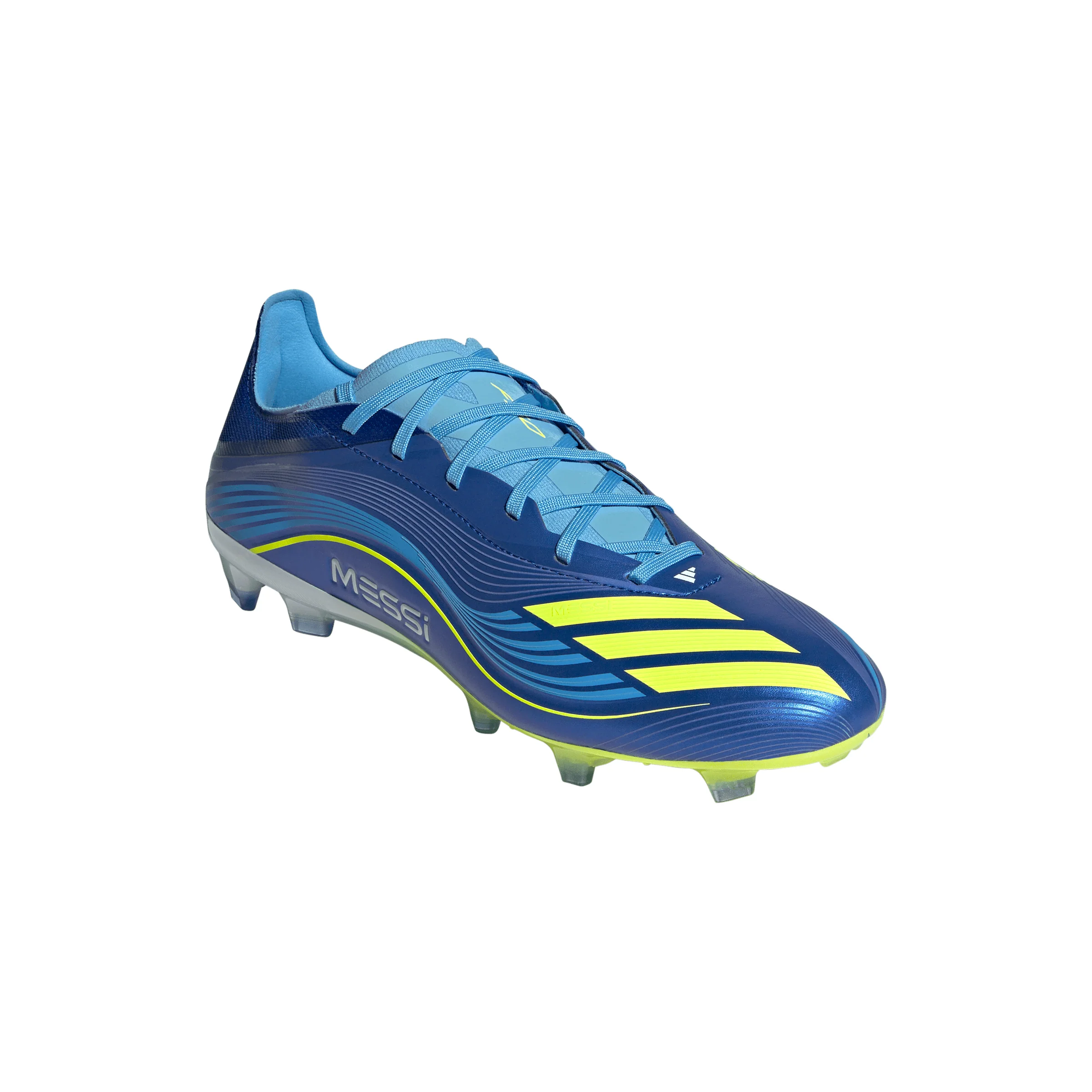 adidas Messi F50 Pro FG Firm Ground Soccer Cleats-Team Royal Blue/Solar Yellow/Semi Blue Burst - Image 3