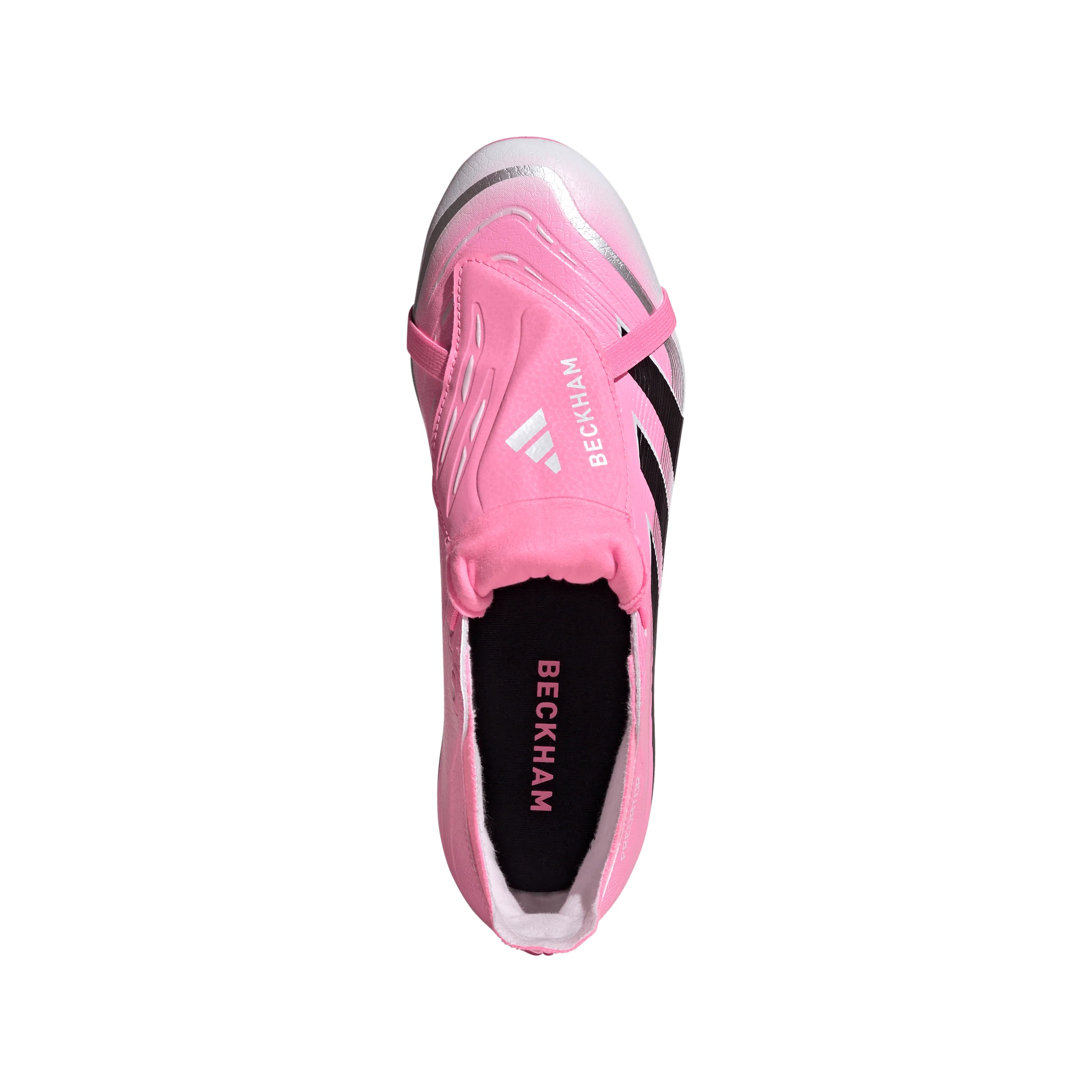 adidas Predator Beckham League FoldTongue FG Firm Ground Soccer Cleat -Beam Pink/Core Black/ White - Image 4
