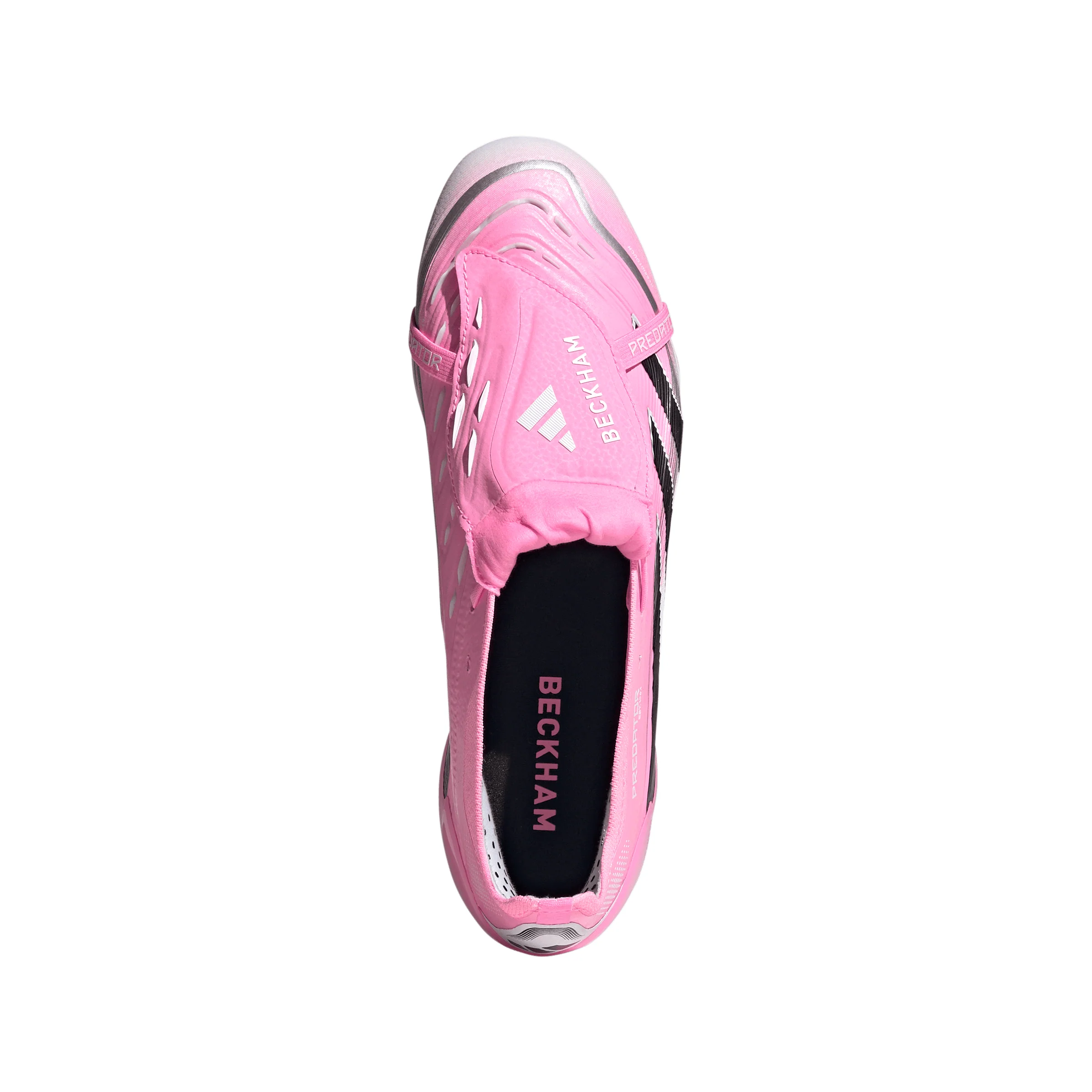 adidas Predator Elite Beckham FoldTongue FT FG Firm Ground Soccer Cleats- Beam Pink / Core Black / Cloud White - Image 4