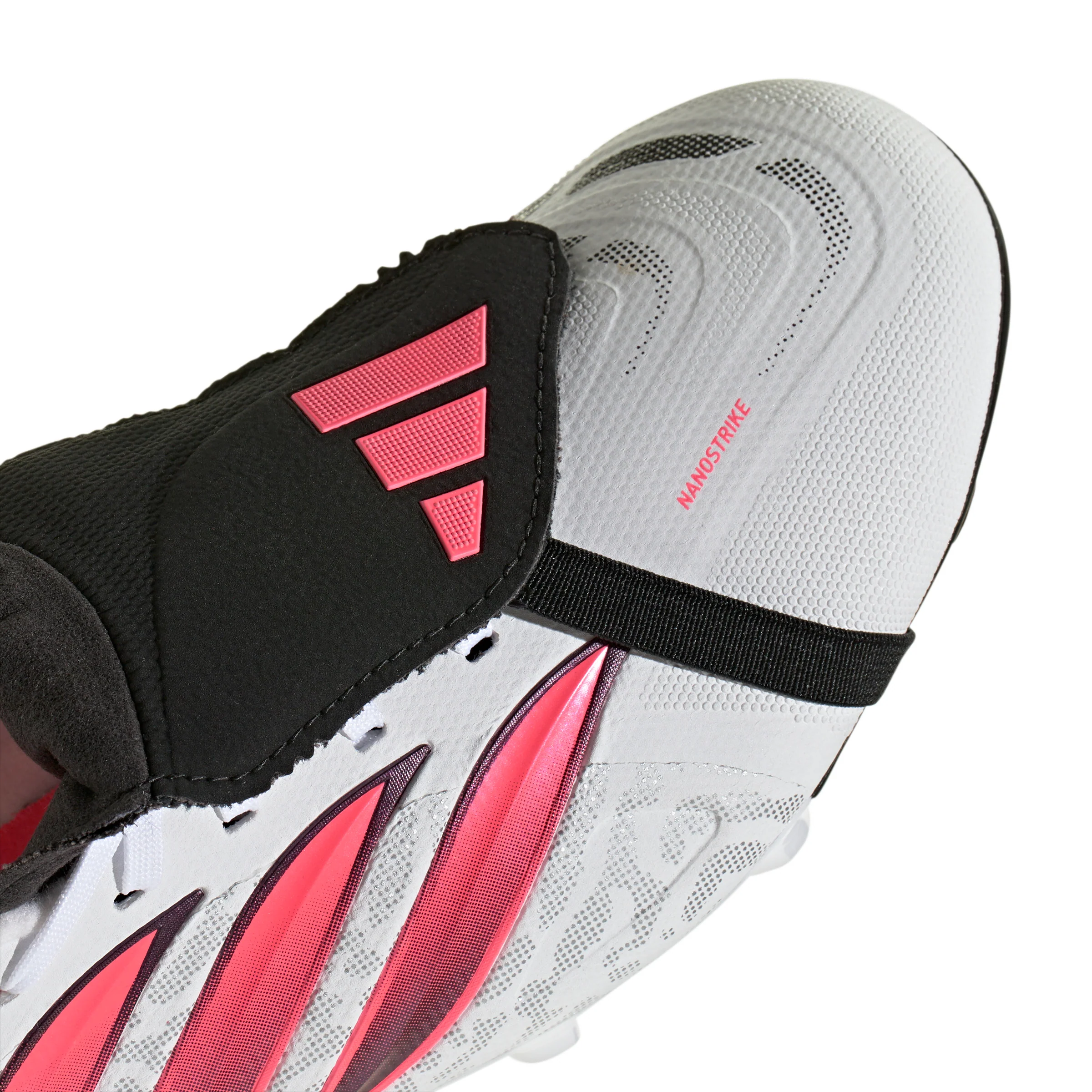 adidas Predator League FoldTongue FG Firm Ground Soccer Cleat -Cloud White / Solar Turbo / Core Black - Image 9