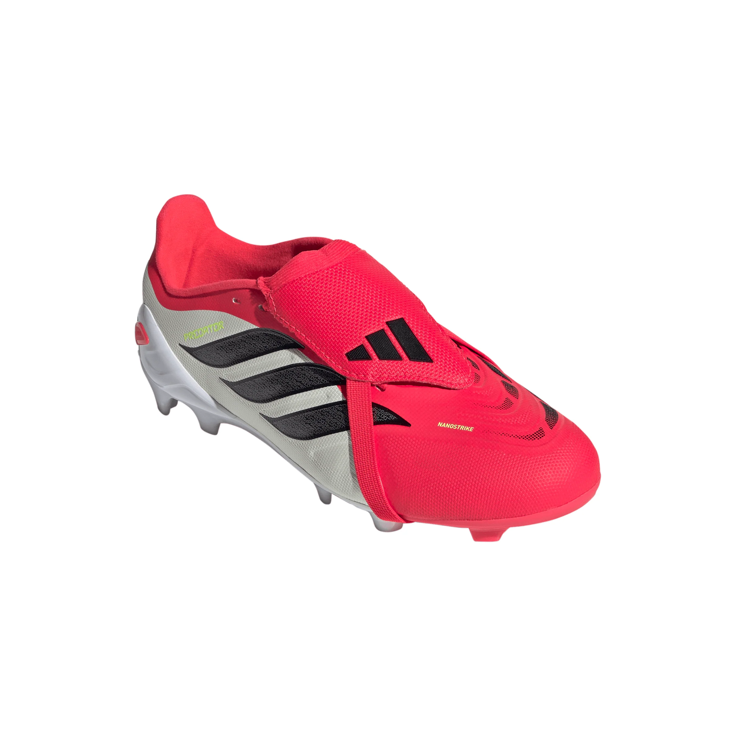 adidas Predator League FoldTongue FT FG Junior Firm Ground Soccer Cleat - Lucid Red / Core Black / Cloud White - Image 4