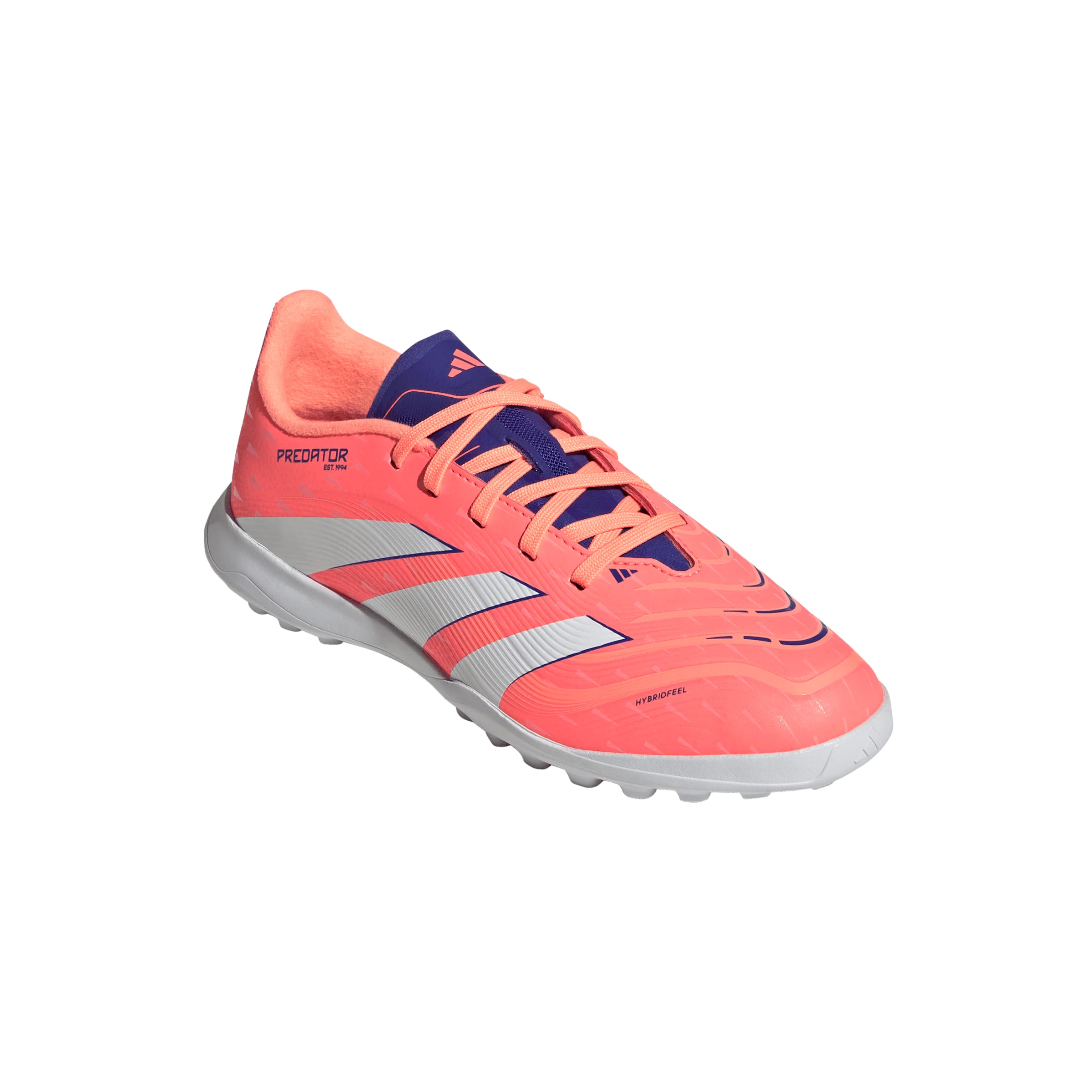 adidas Predator League TF Junior Turf Soccer Cleat - Signal Coral / Cloud White / Beam Orange - Image 3