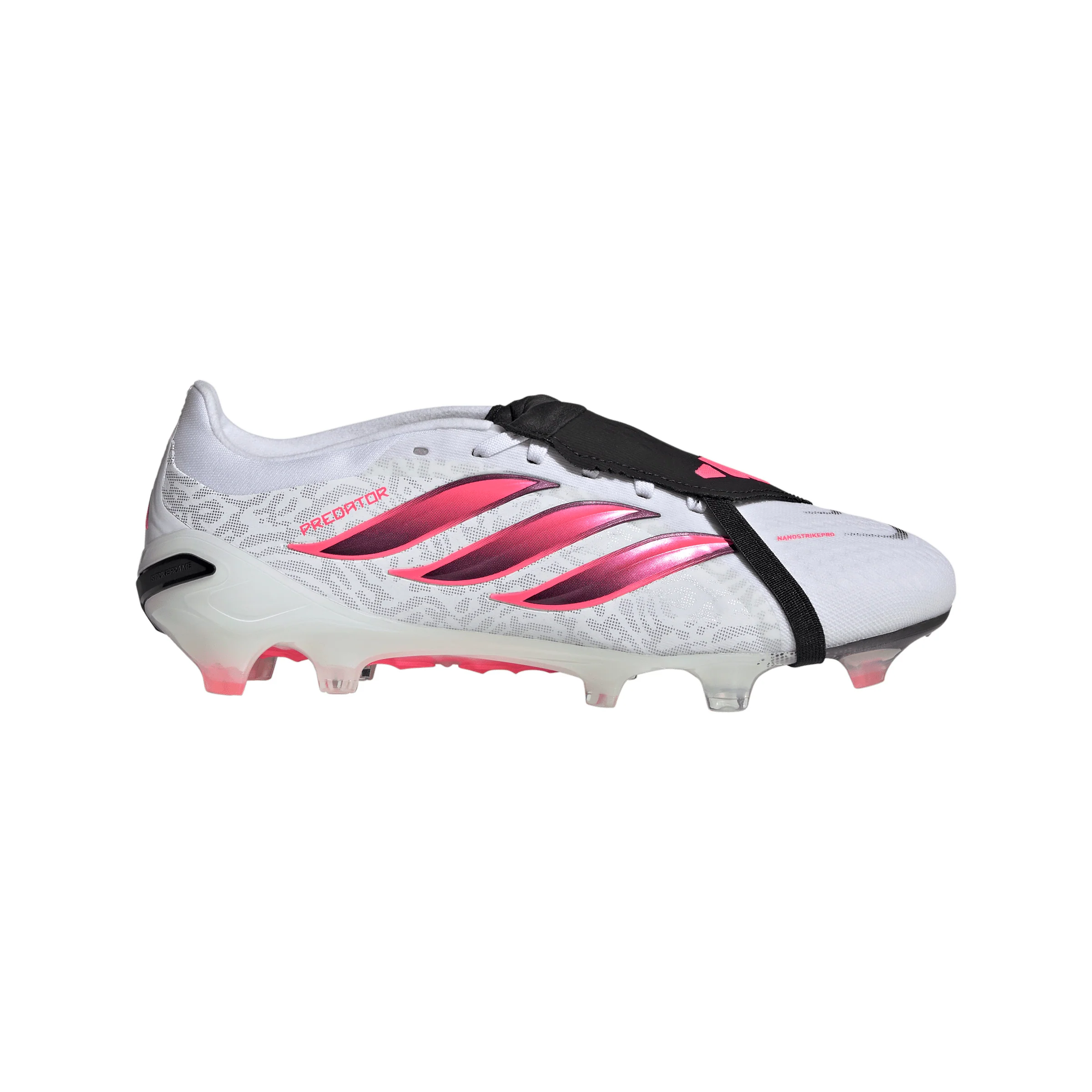 adidas Predator Pro Fold Tongue FT FG Firm Ground Soccer Cleats -Cloud White / Solar Turbo / Core Black