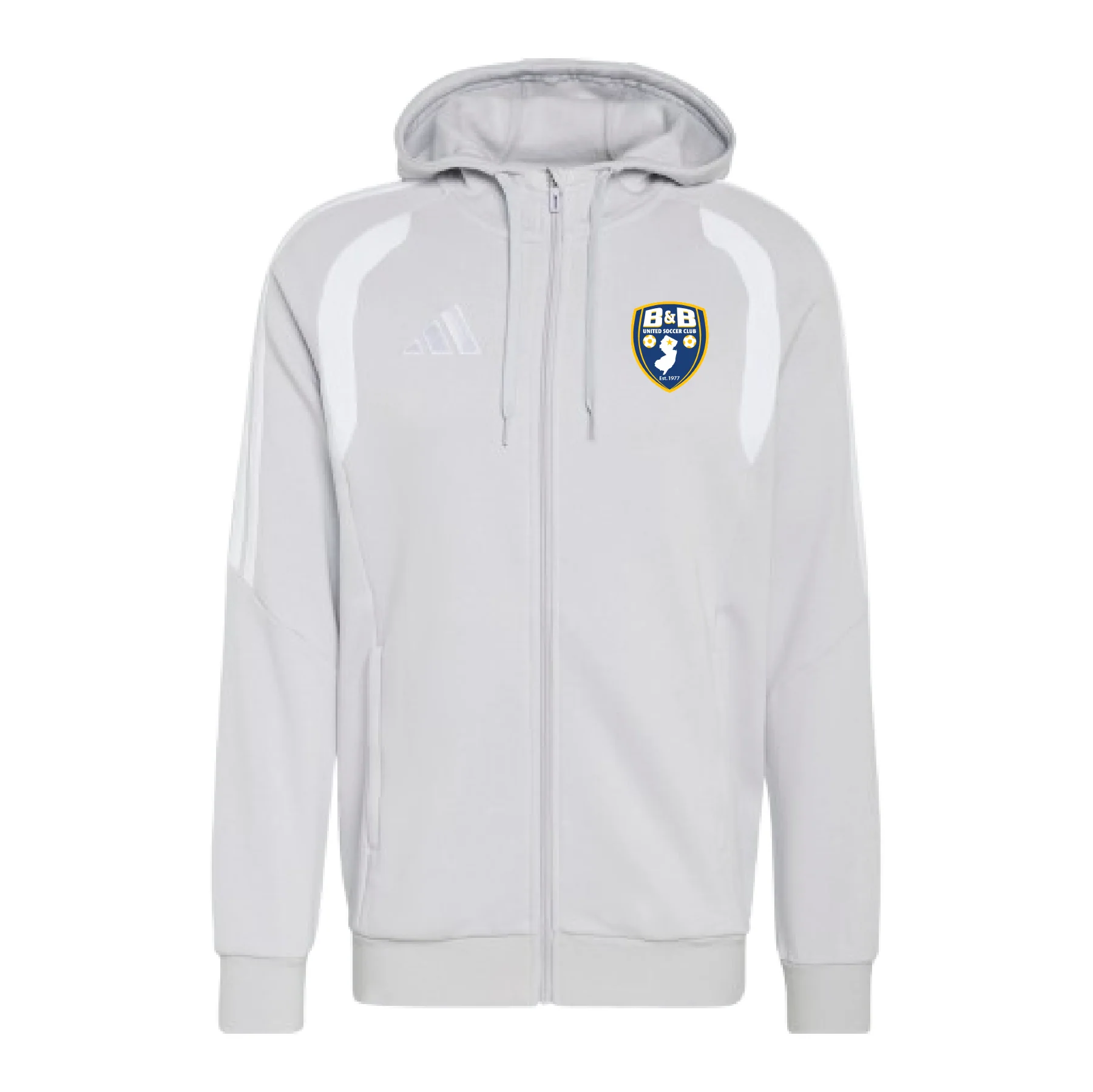 B & B United Soccer Club FAN adidas Tiro 26 League Full Zip Hoodie Grey