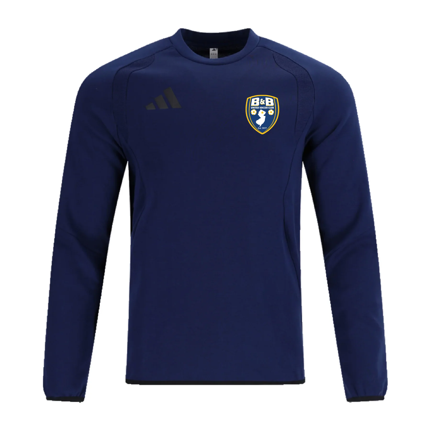 B & B United Soccer Club adidas Tiro Travel Crew Navy