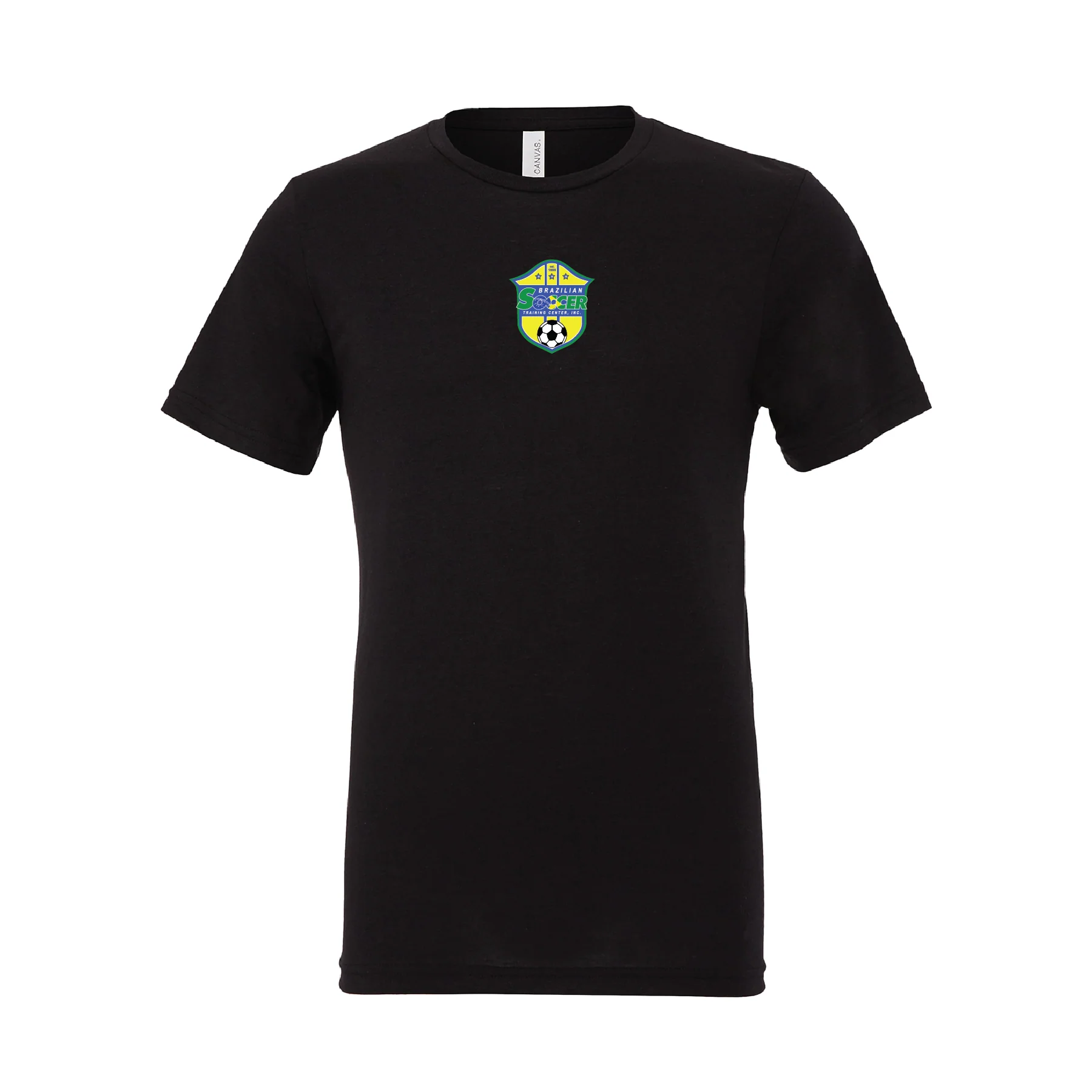 Brazilian Soccer Training (Patch) Bella + Canvas Short Sleeve Triblend T-Shirt Solid Black
