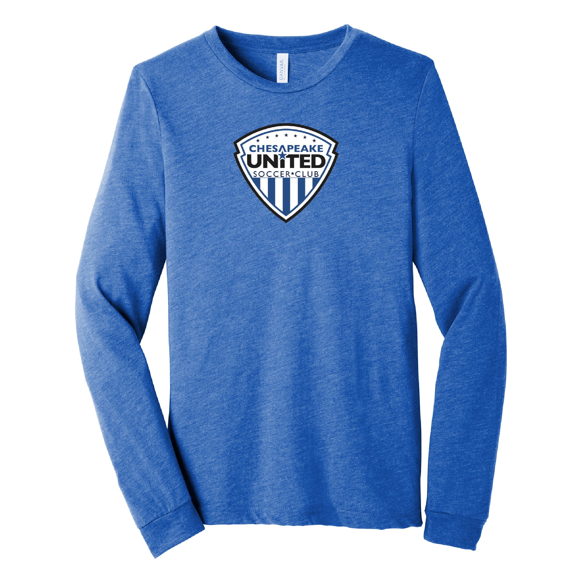 Chesapeake United SC Advanced Shield Short Sleeve Fan Long Sleeve T-Shirt Royal - Youth/Adult