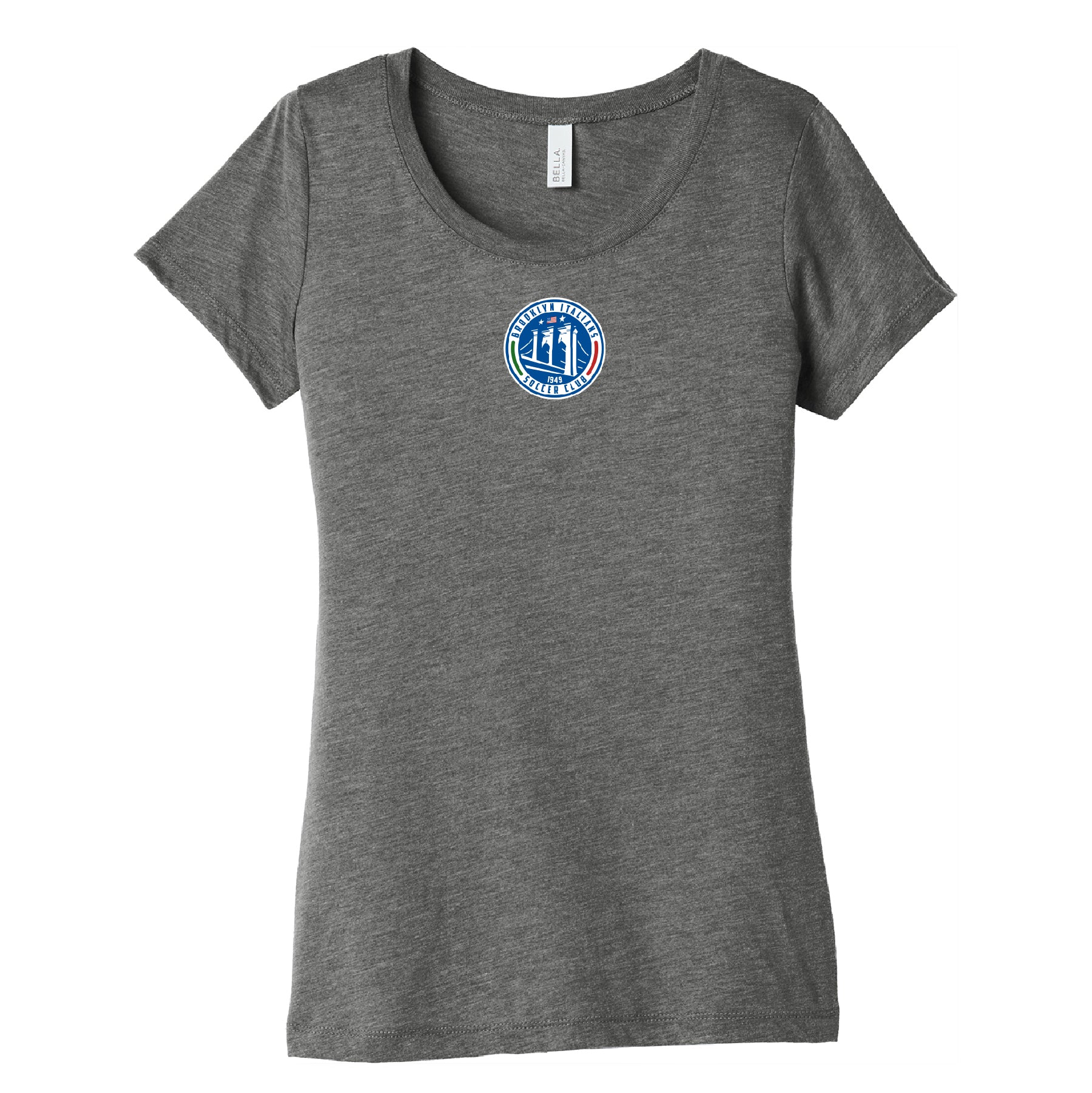 Brooklyn Italians Crest Short Sleeve Triblend Grey T-Shirt - Youth/Men's/Women's - Image 2