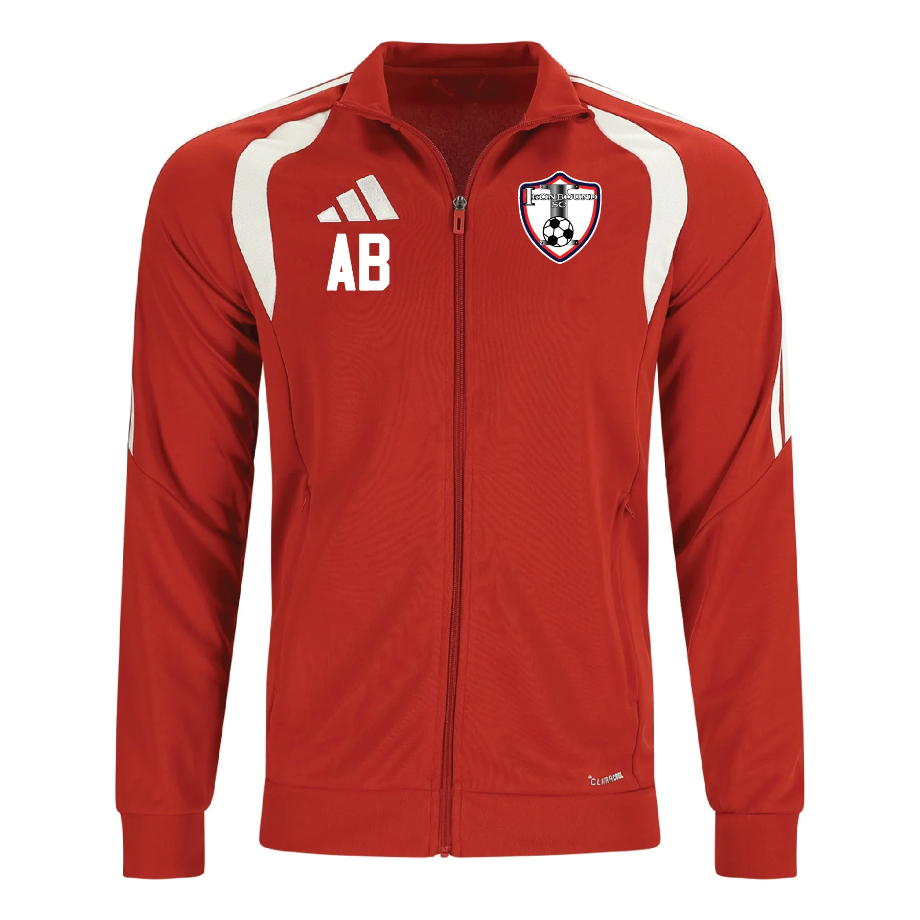 Ironbound SC adidas Condivo 22 Training Jacket Red - Image 3