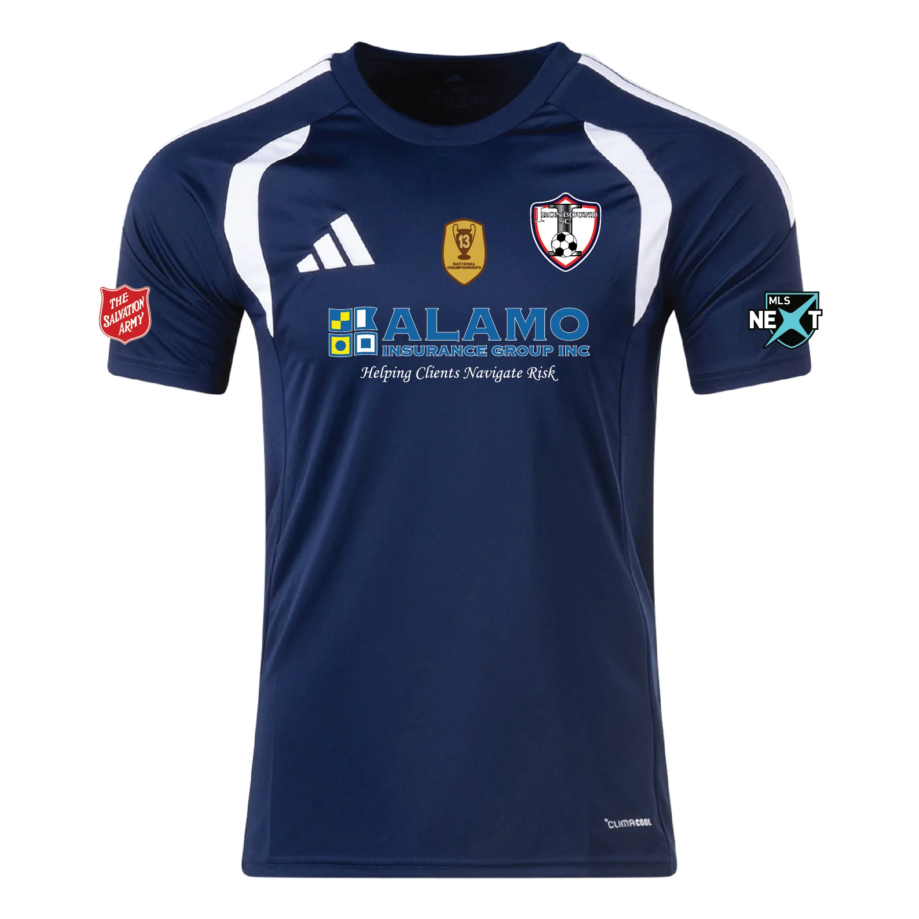 ISC MLS NEXT and MLS II. Ages 2013, U17 and U19 Boys adidas Tiro 24 Jersey Navy - Image 3