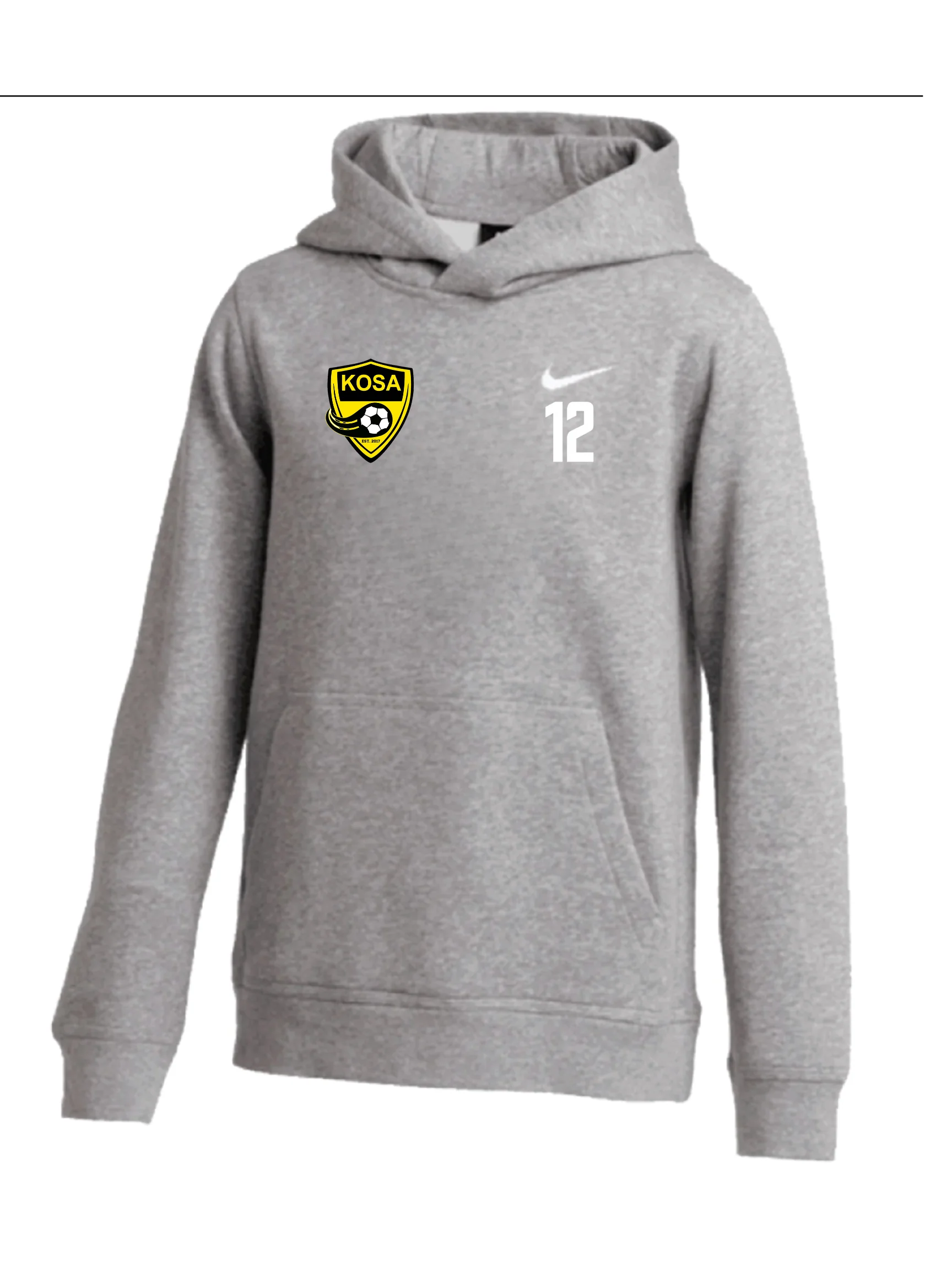 KOSA SC Pennsylvania Nike Club Hoodie Grey