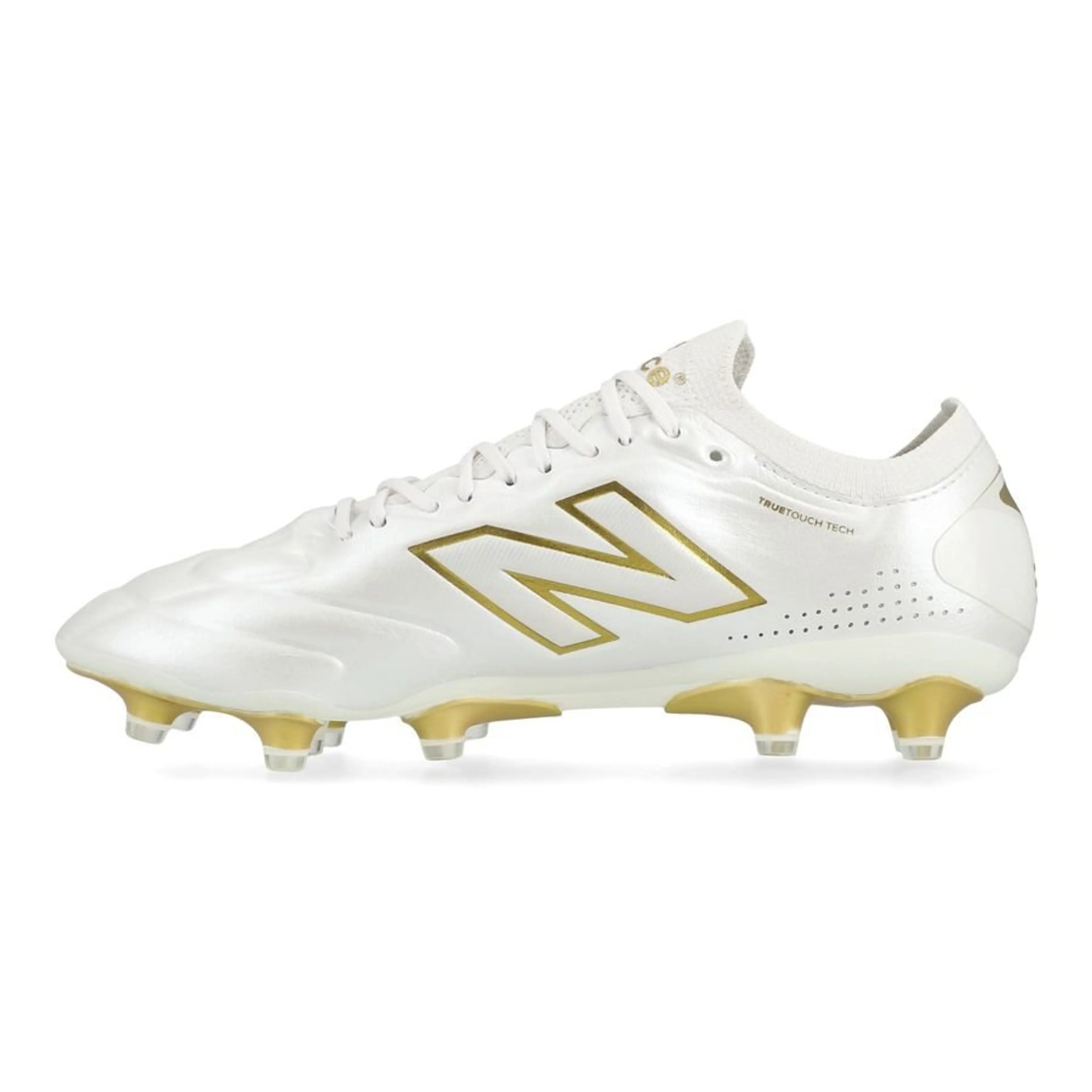 New Balance 442 Elite Knit Fg V3 First Edition Firm Ground- Sea Salt/Gold Metallic - Image 2