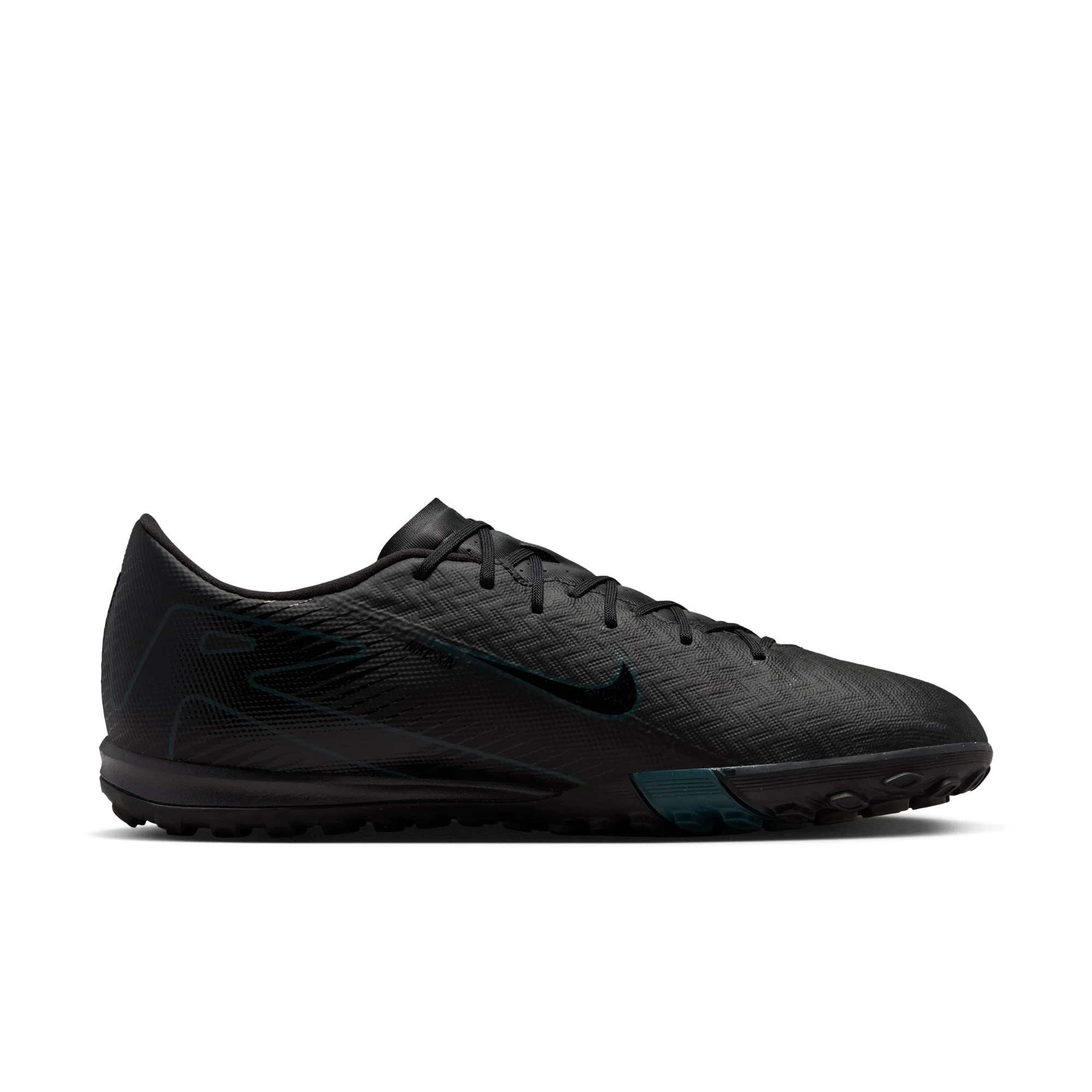 Nike Air Zoom Mercurial Vapor 16 Academy TF Turf Soccer Cleats - Black/Black-Deep Jungle - Image 2