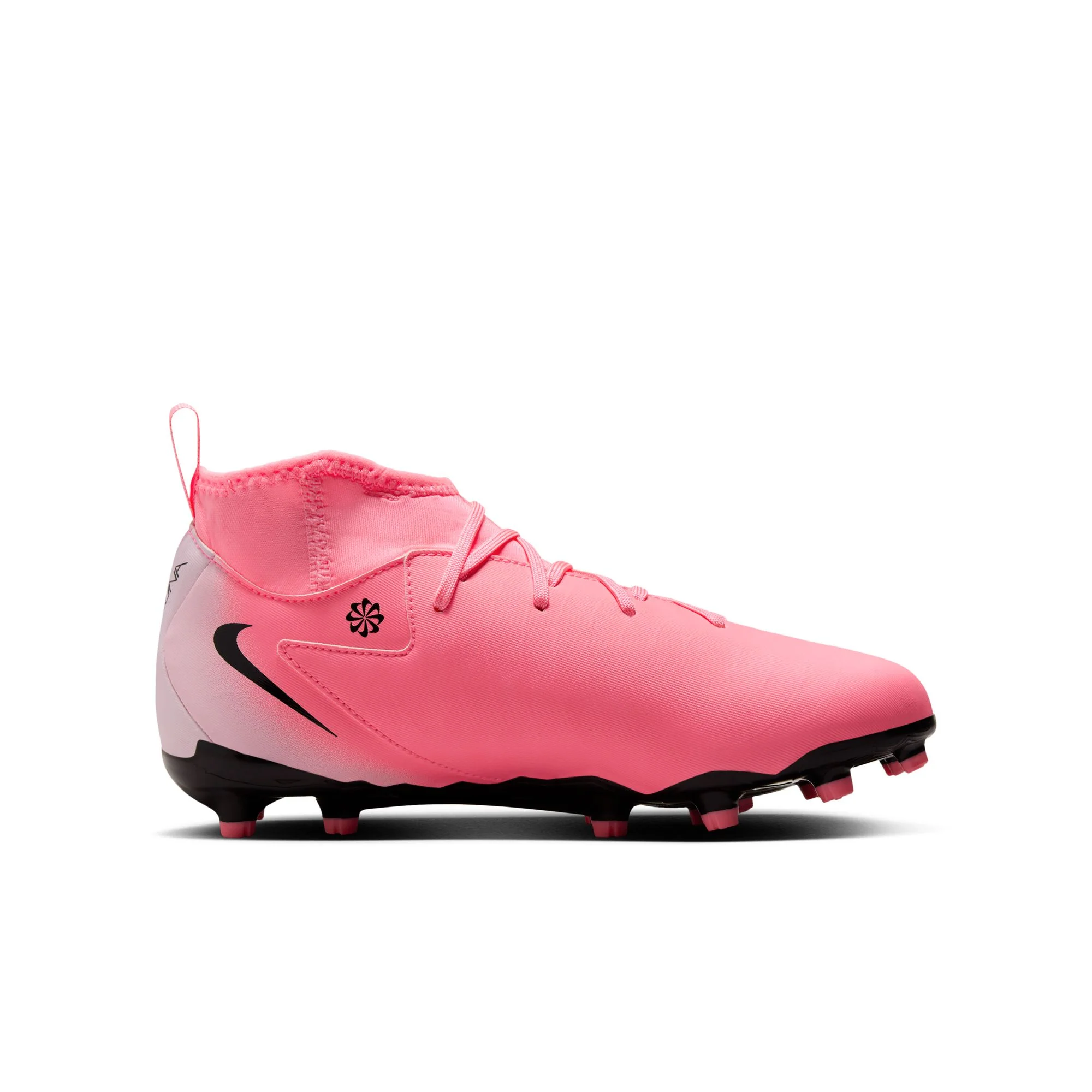 Nike Junior Phantom Luna 2 Academy FG Firm Ground Soccer Cleats- Sunset Pulse/Black - Image 4
