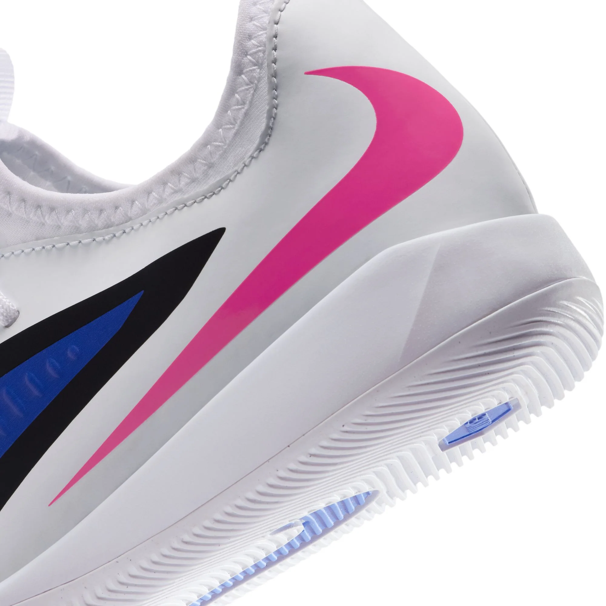 Nike Junior Phantom 6 Low Academy IN Indoor/Court Soccer Shoes-Racer Blue/Pink Blast/White - Image 8