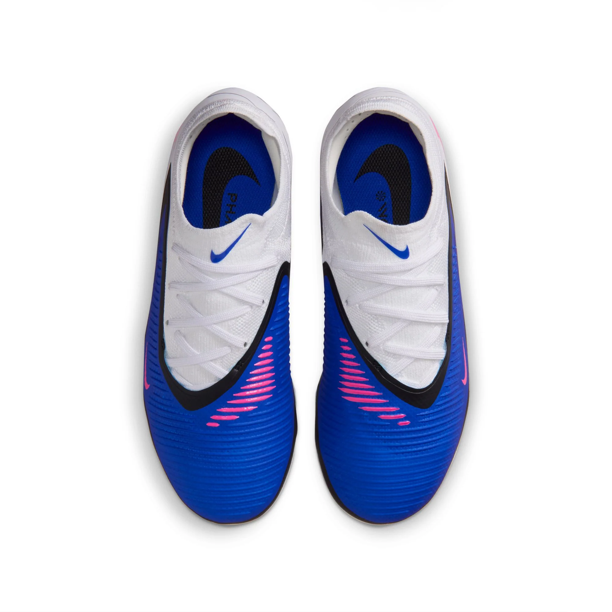 Nike Junior Phantom 6 Low Pro Multi Ground MG- Racer Blue/Pink Blast/White - Image 3