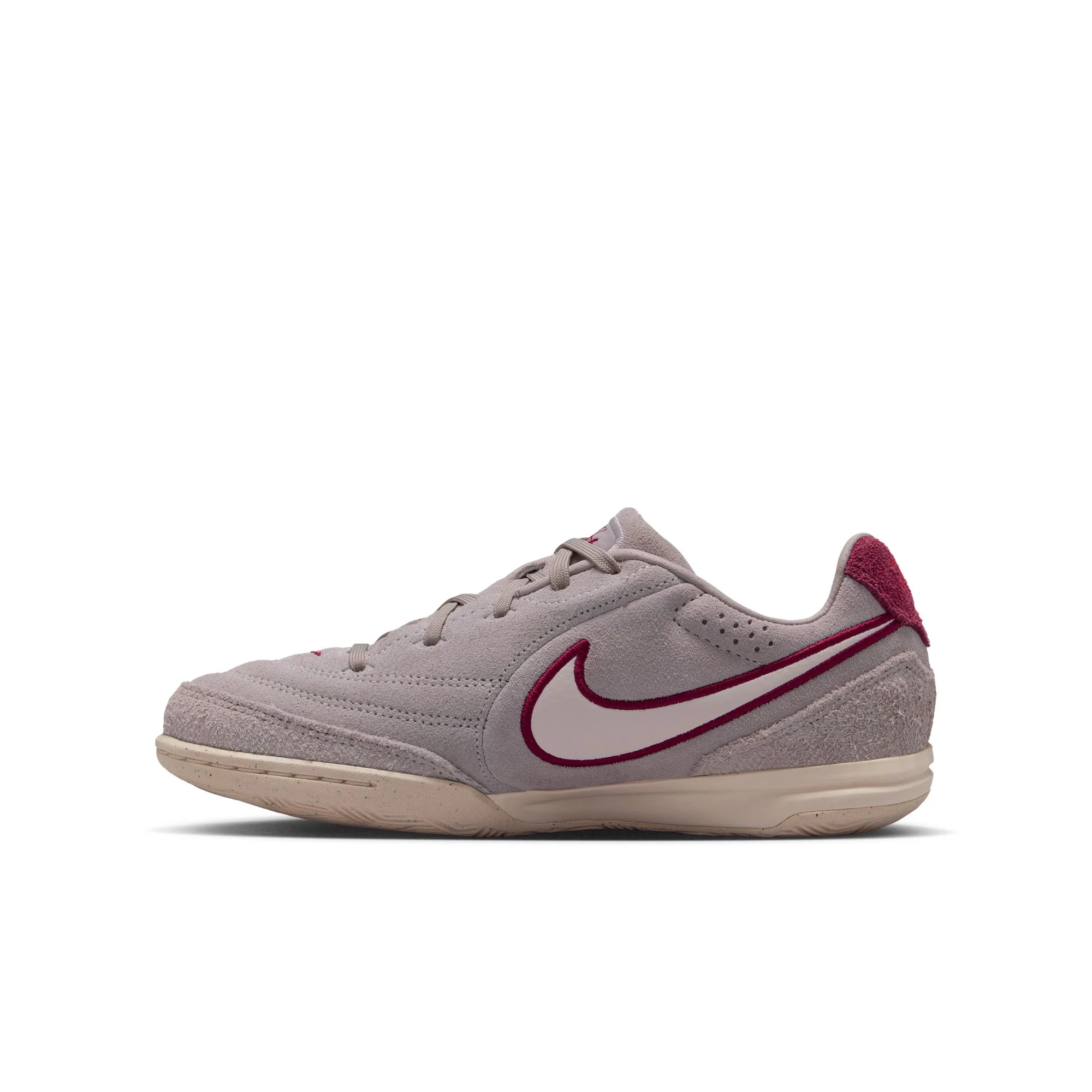 Nike Junior Tiempo Streetgato PRM Indoor Soccer Shoes-Moon Particle/Chalk/Team Red - Image 2