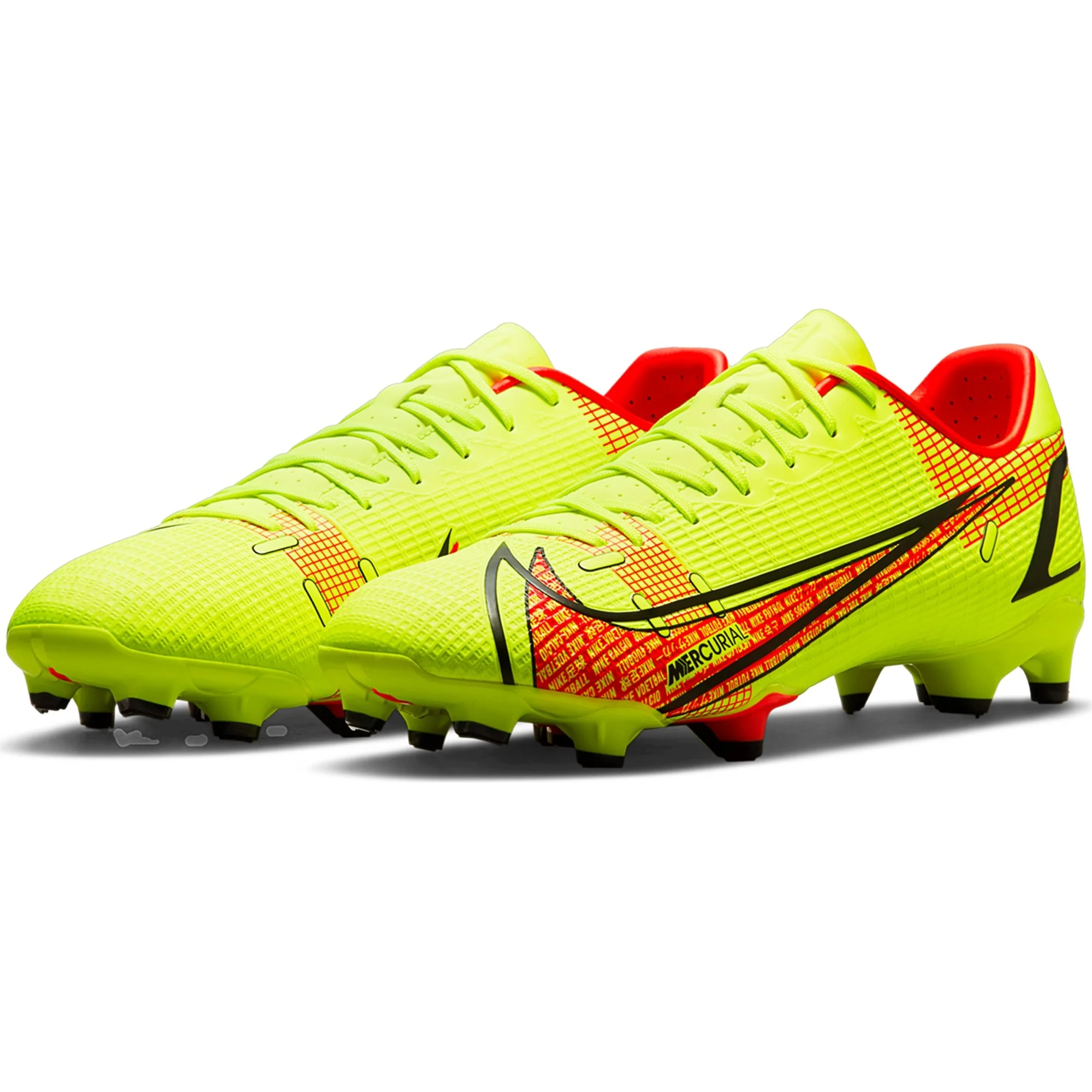 Nike Mercurial Vapor 14 Academy FG/MG Soccer Cleat - Volt/Black/Bright Crimson - Image 4