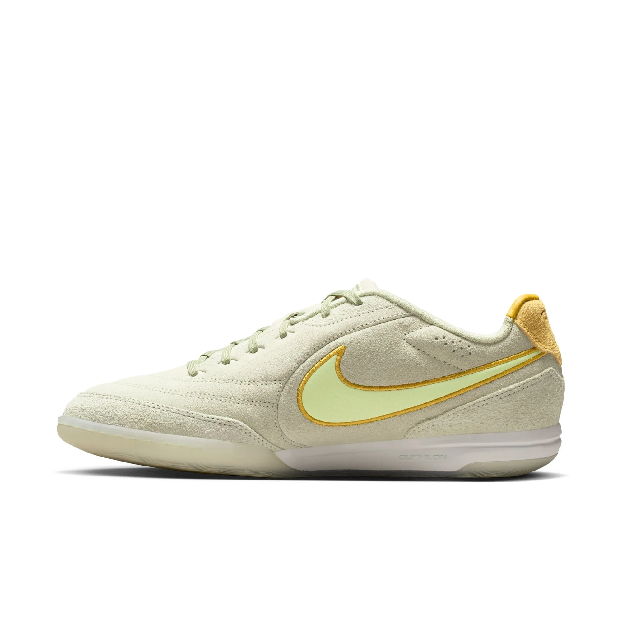 Nike Tiempo Streetgato LE Indoor Soccer Shoes-  Olive Aura/Light Liquid Lime - Image 2