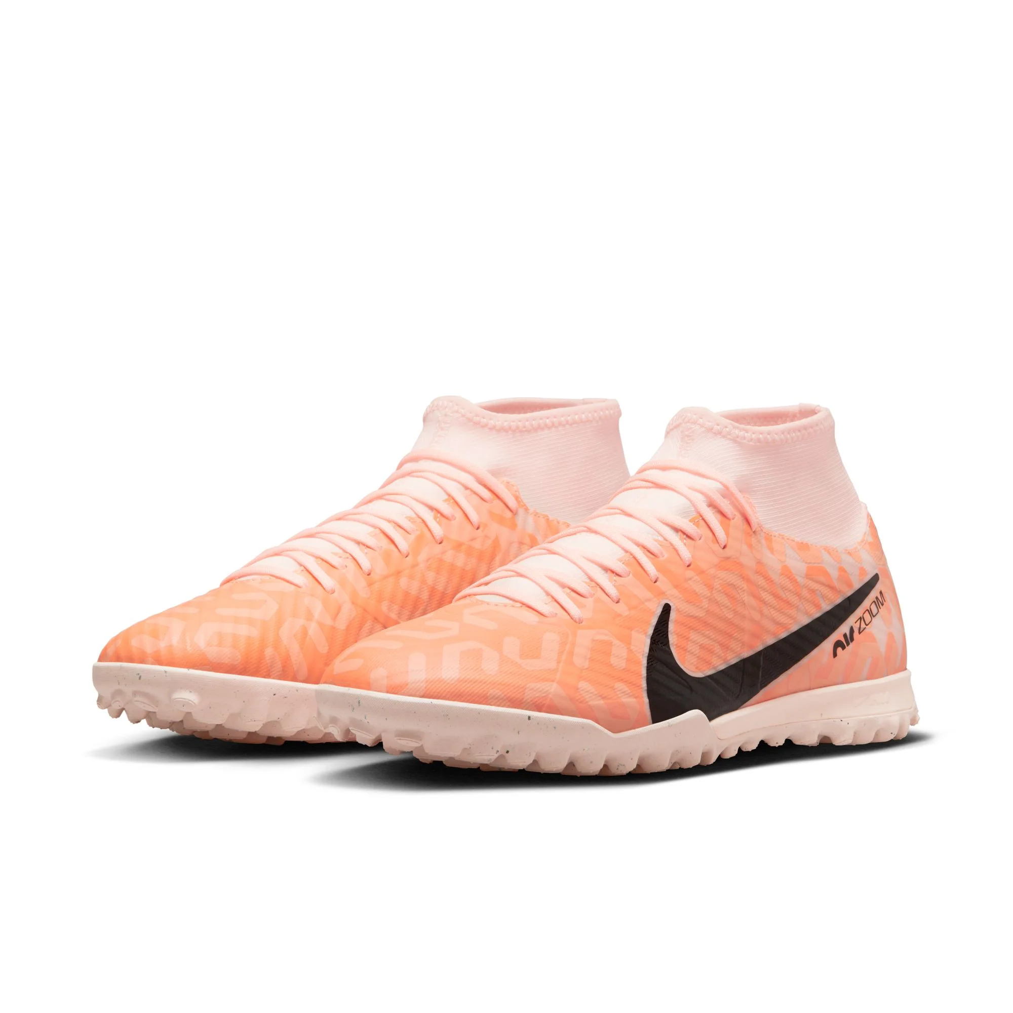 Nike Zoom Mercurial Superfly 9 Academy TF Turf Soccer Shoes - Guava Ice/Black - Image 4