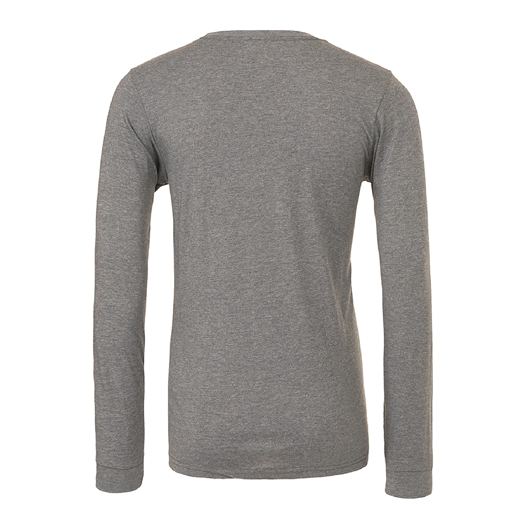 NJ14 Bella + Canvas Long Sleeve Triblend T-Shirt Grey - Image 2