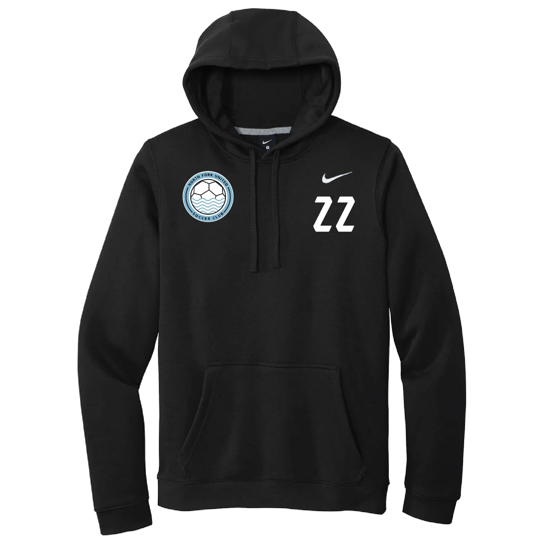 North Fork United Soccer Club FAN Nike Club Hoodie Black