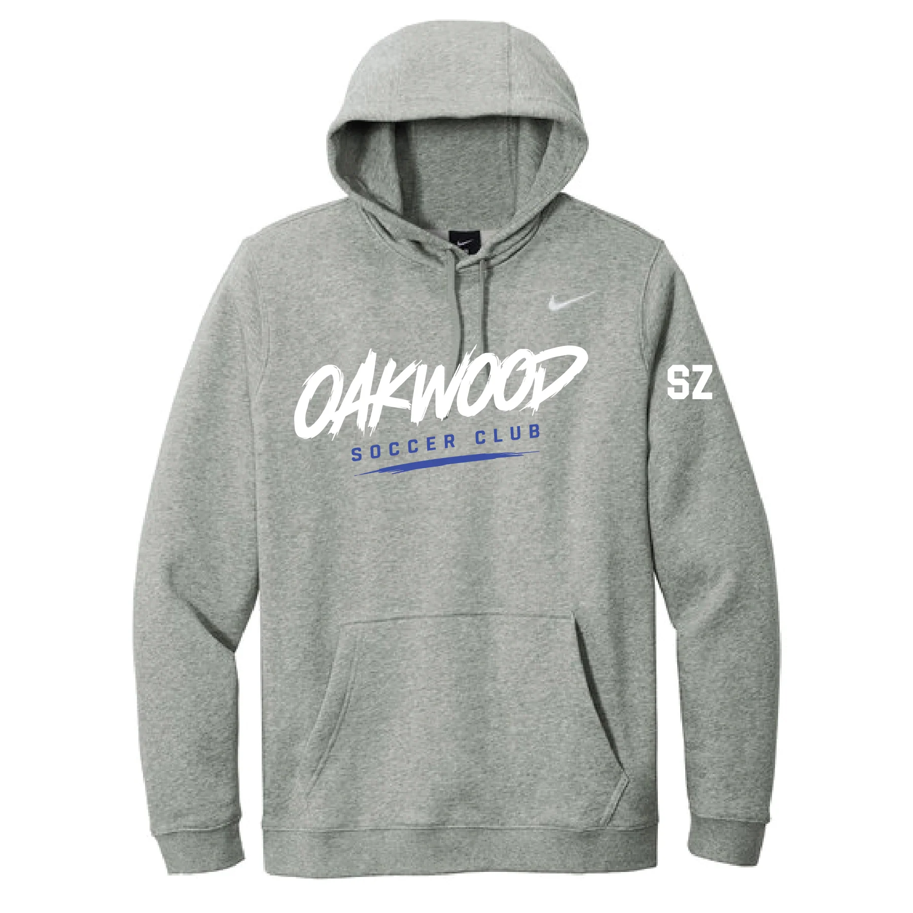 Oakwood SC ECNL Nike Icon Club Hoodie Grey