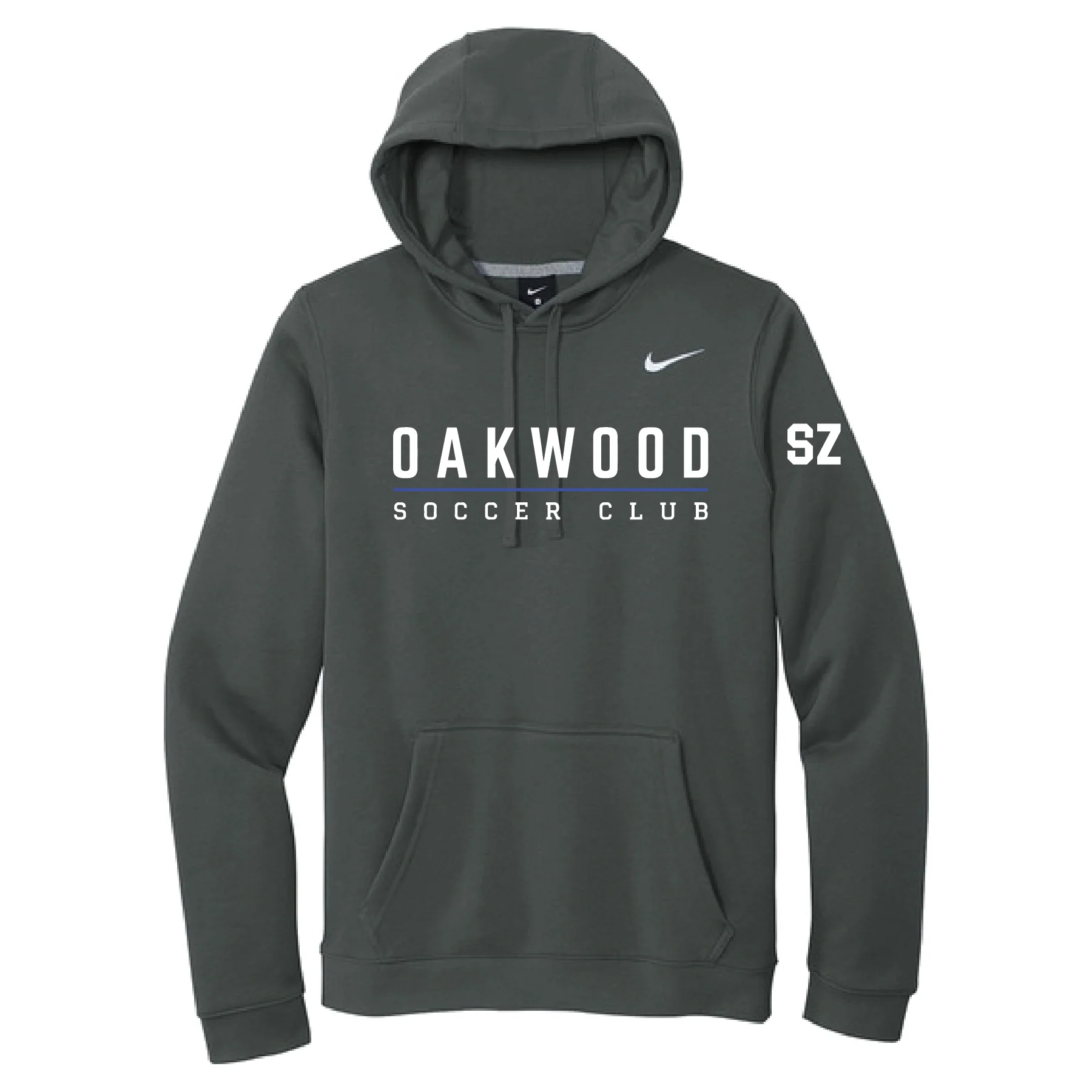 Oakwood SC Nike Heritage Club Hoodie Anthracite