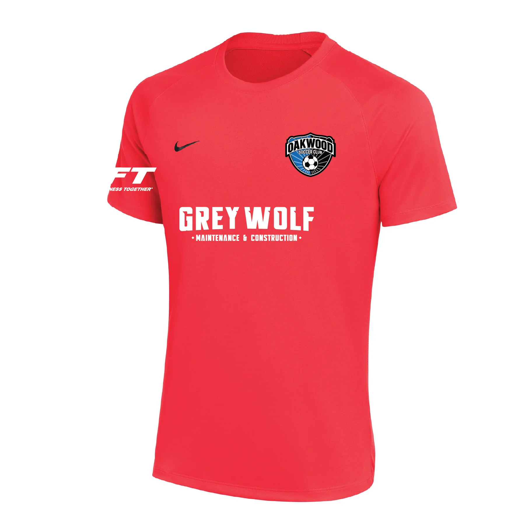 Oakwood SC Girls Academy Nike Park VIII Practice Jersey Crimson