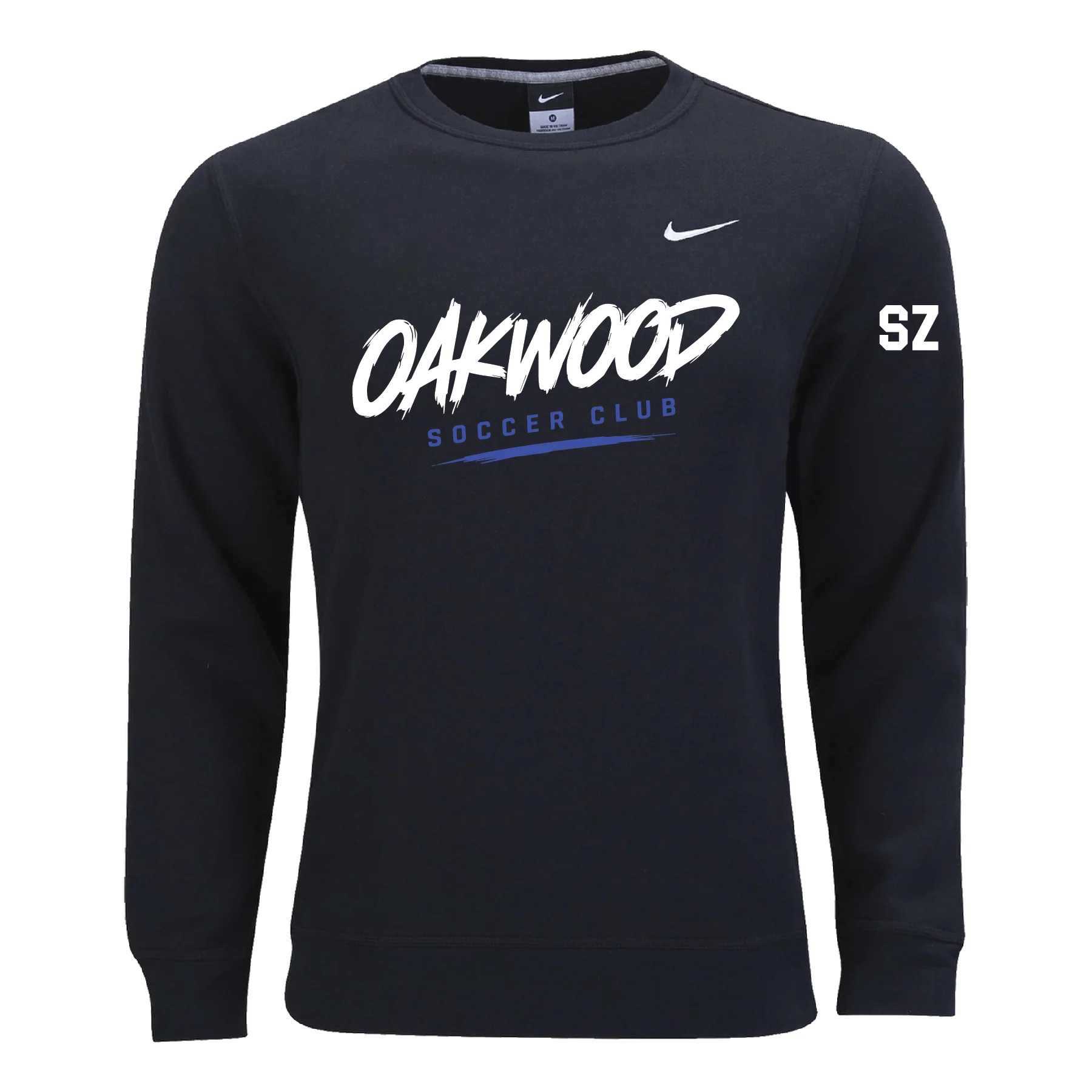 Oakwood SC Girls Academy Nike Icon Club Fleece Sweatshirt Black