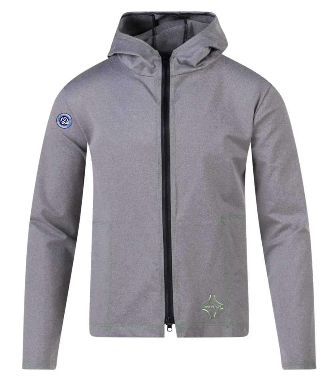 Pasadena PITCH Performance Tribuna Full Zip Hoodie Light Grey (high quality/athleisure)