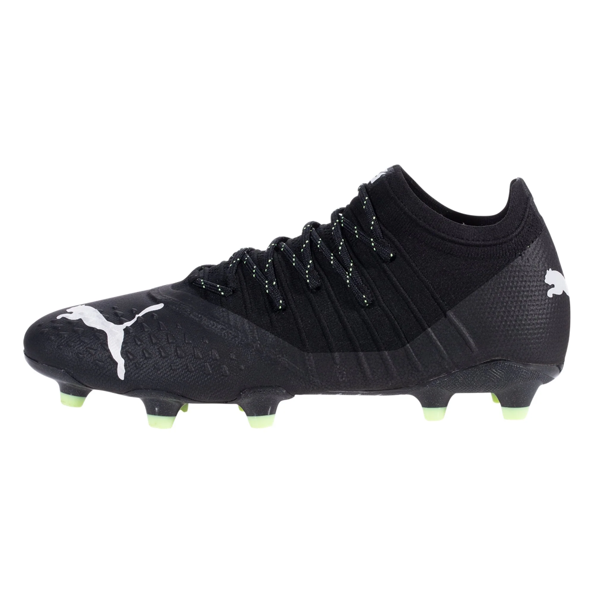 Puma Future 1.3 FG/AG Soccer Cleat Black/White/Fizzy Light - Image 2