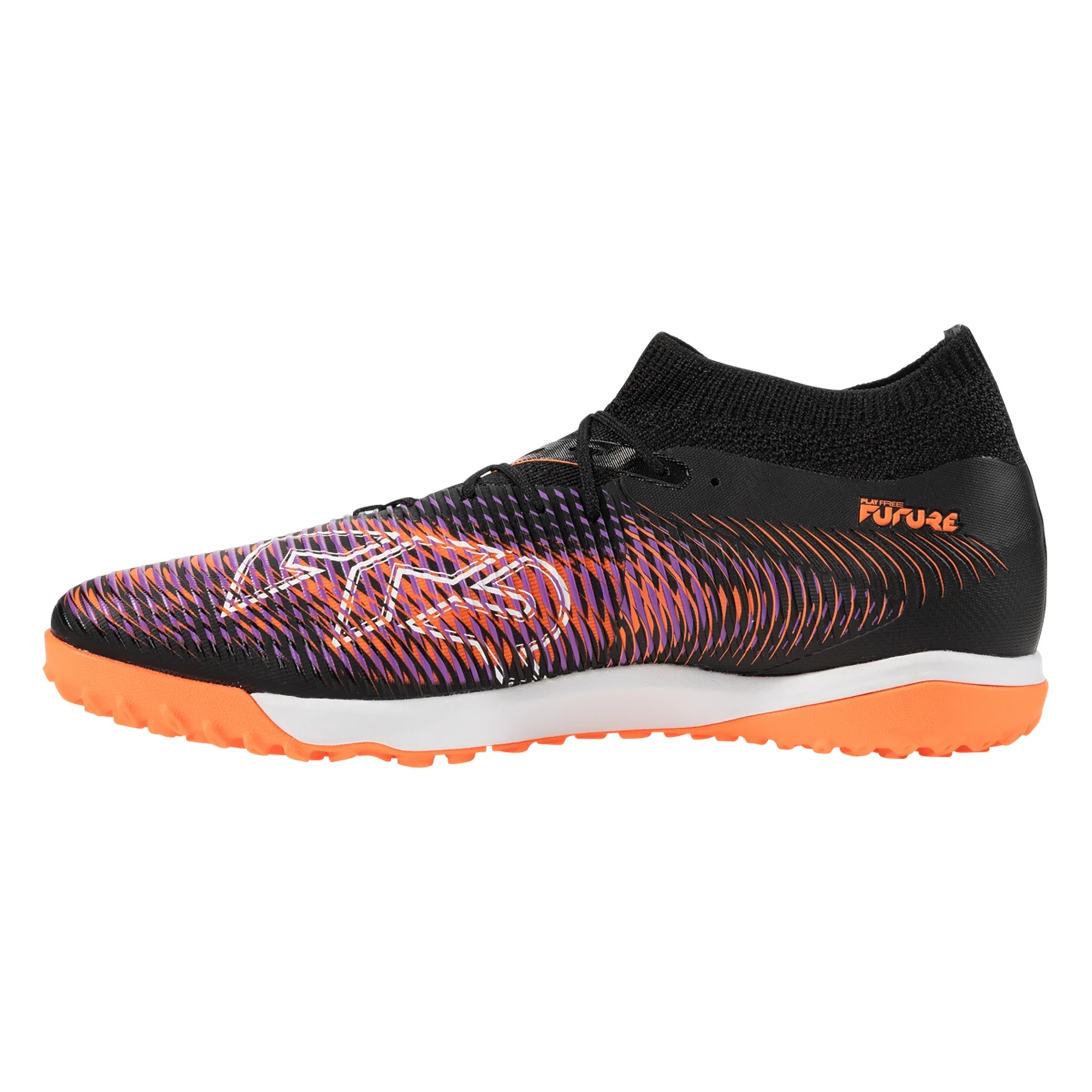 Puma Future 8 Match TT Turf Soccer Cleat- Black/White/Glowing Red - Image 2