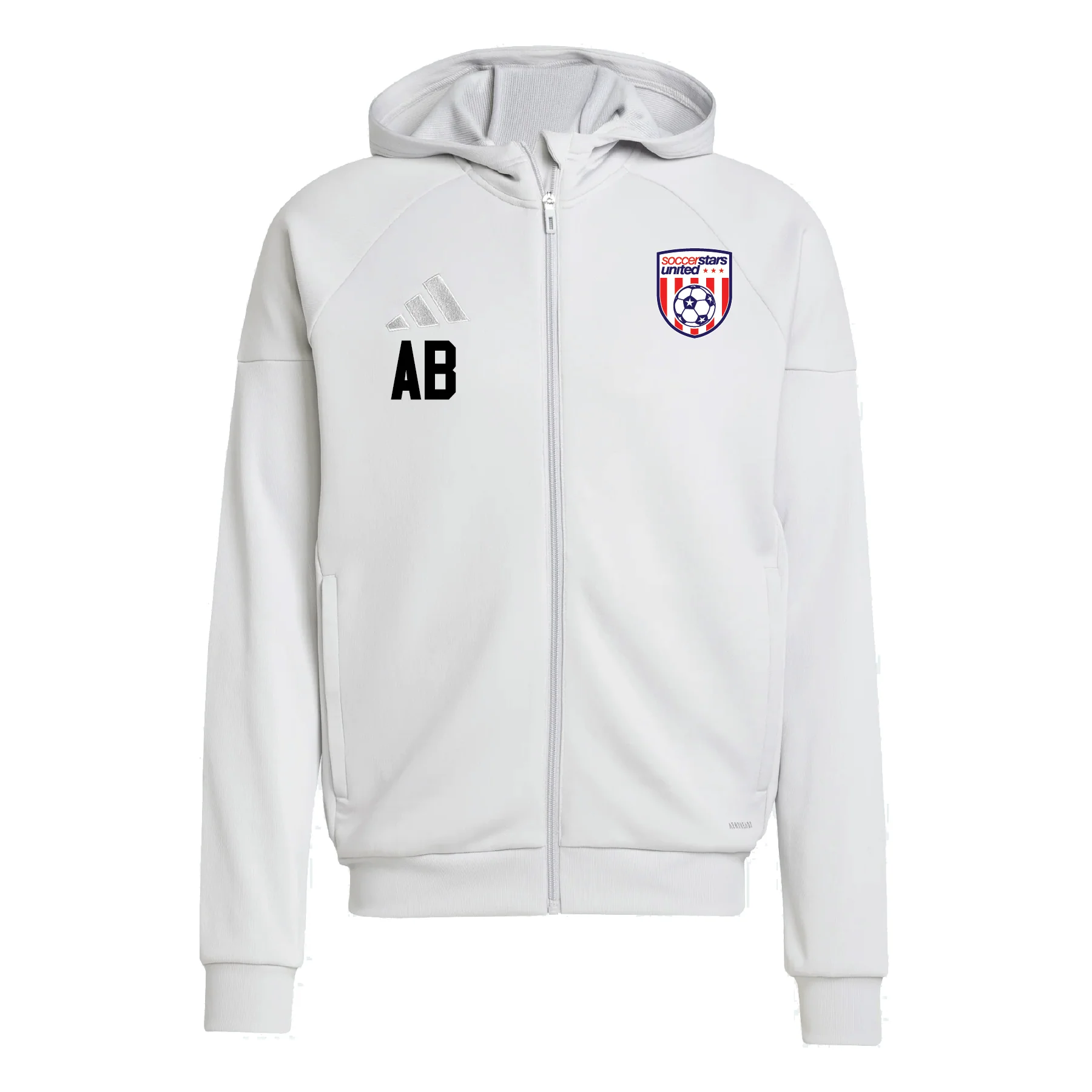 Soccer Stars United New York adidas Tiro 25 Full-Zip Hoodie Light Grey