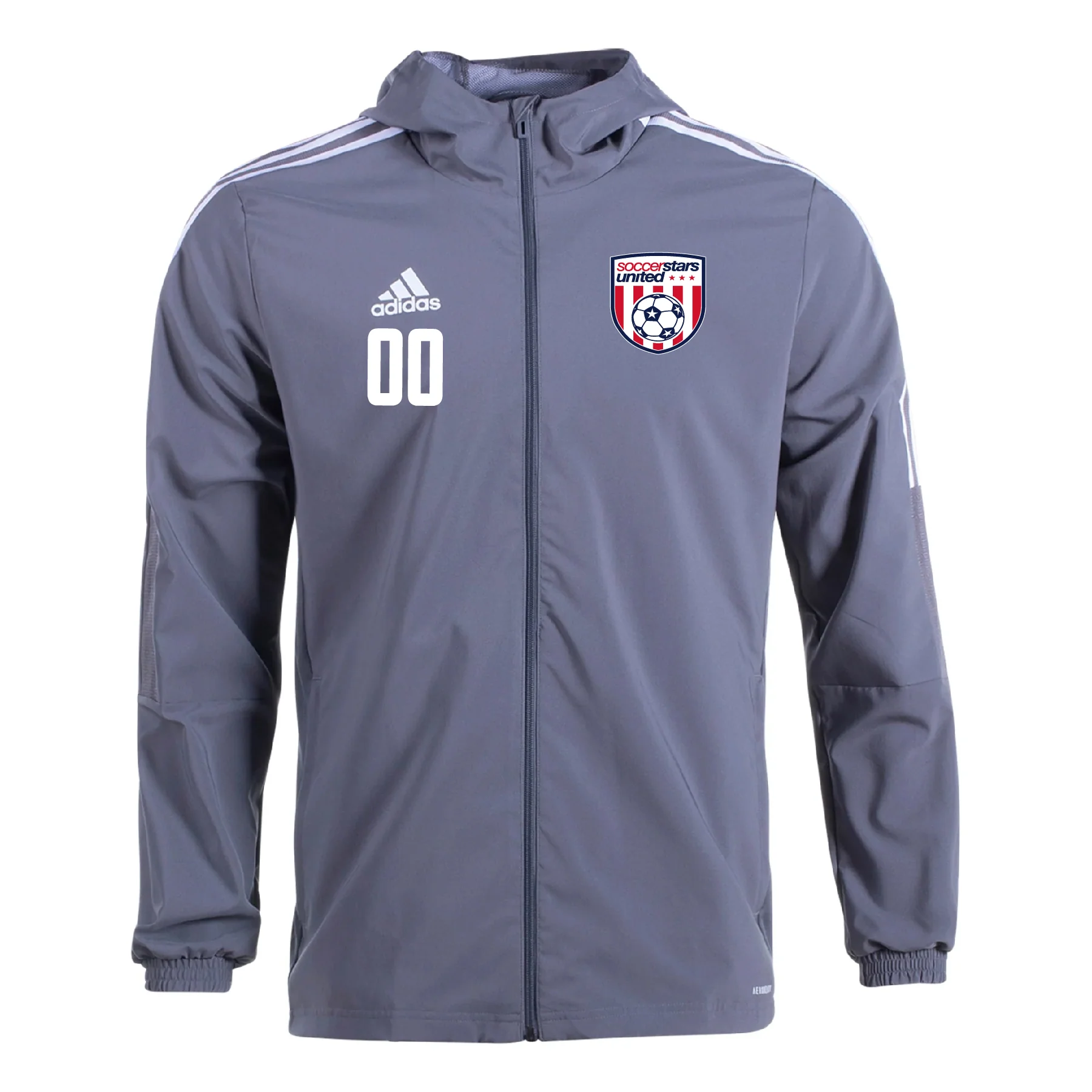 Soccer Stars United New York adidas Tiro 21 Windbreaker Grey