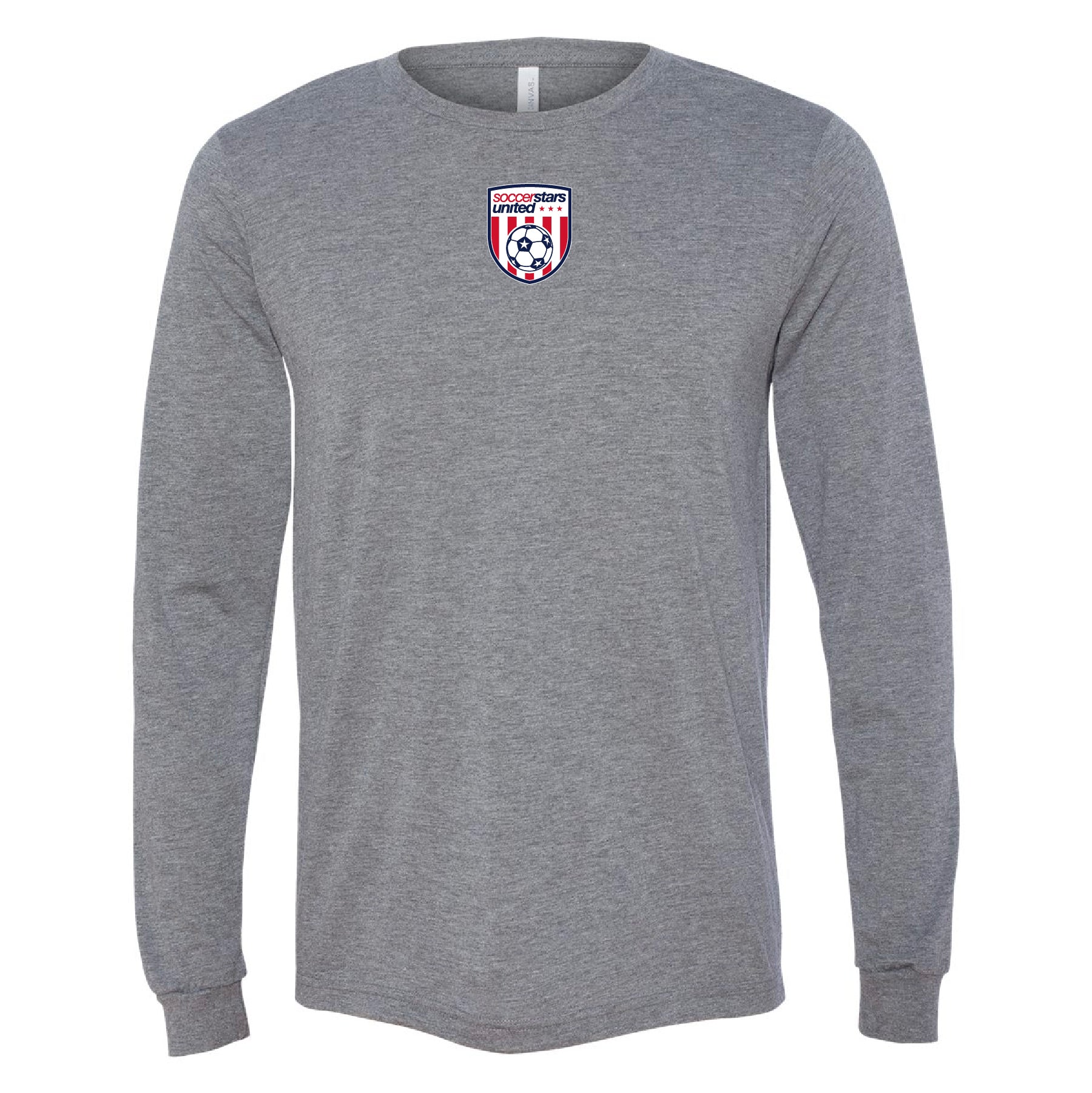 Soccer Stars United Wichita Crest Long Sleeve Triblend T-Shirt in Grey - Youth/Adult