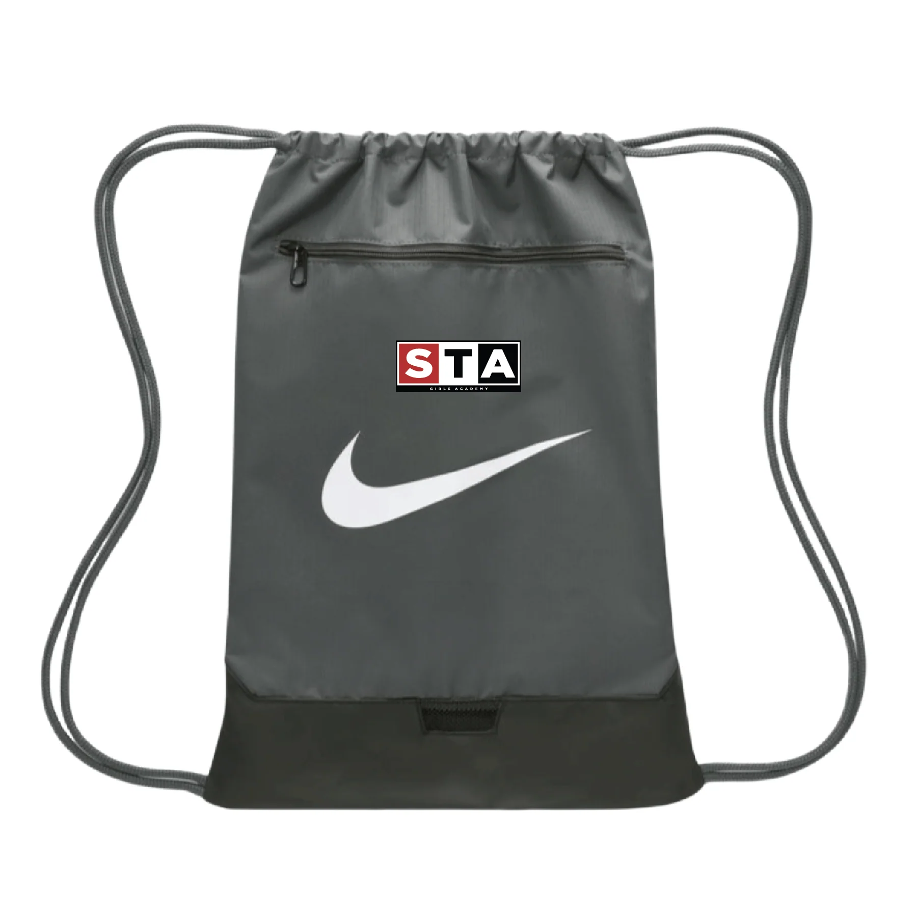 STA Girls Academy Nike Brasilia String Bag Grey
