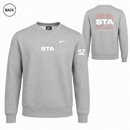 STA Boys ECNL Nike Icon Team Club Fleece Sweatshirt Grey