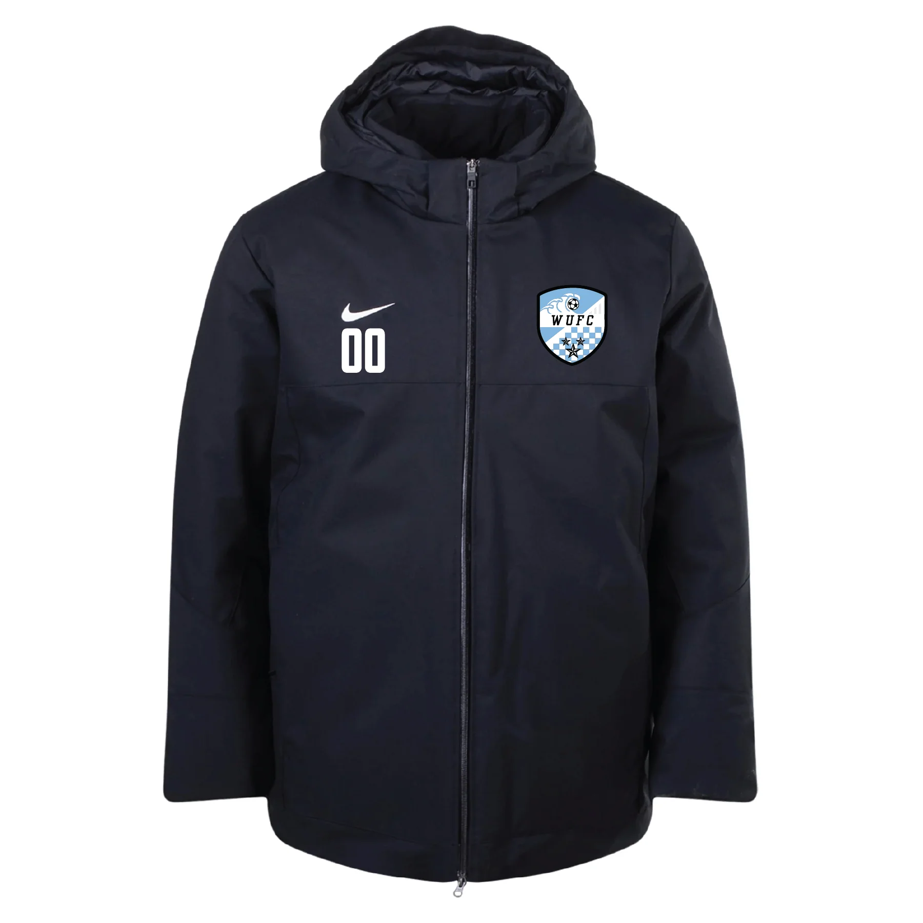 Wakulla United FC Nike Down Fill Parka Jacket Black