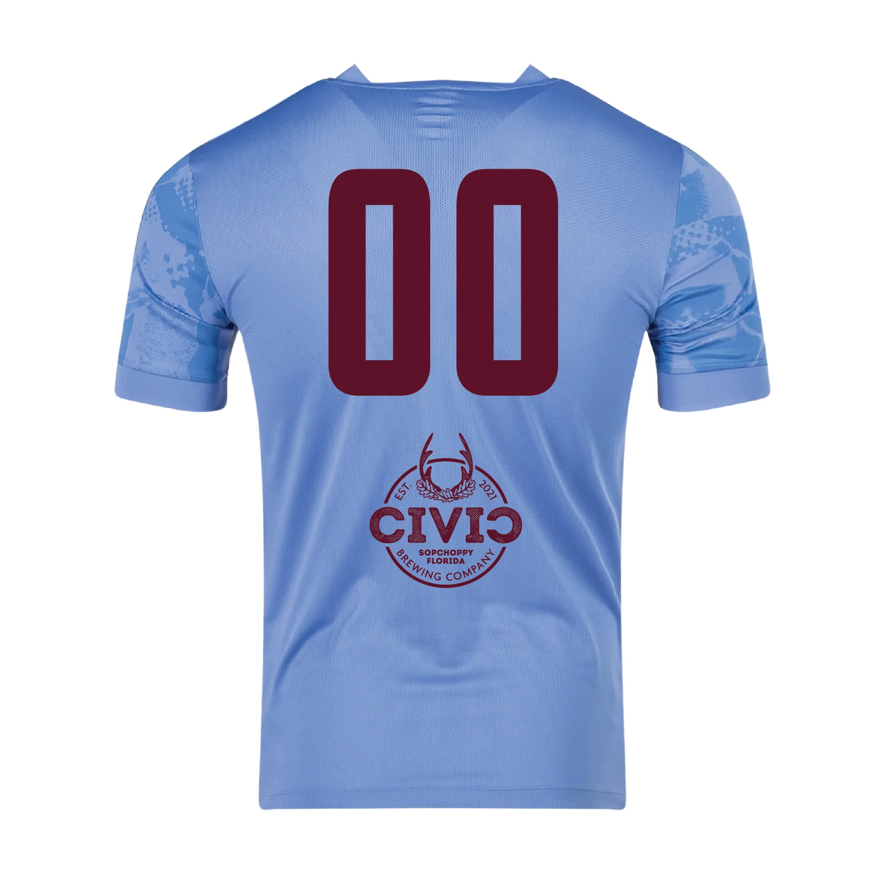 Wakulla United FC Nike Precision VII Jersey Light Blue - Image 2