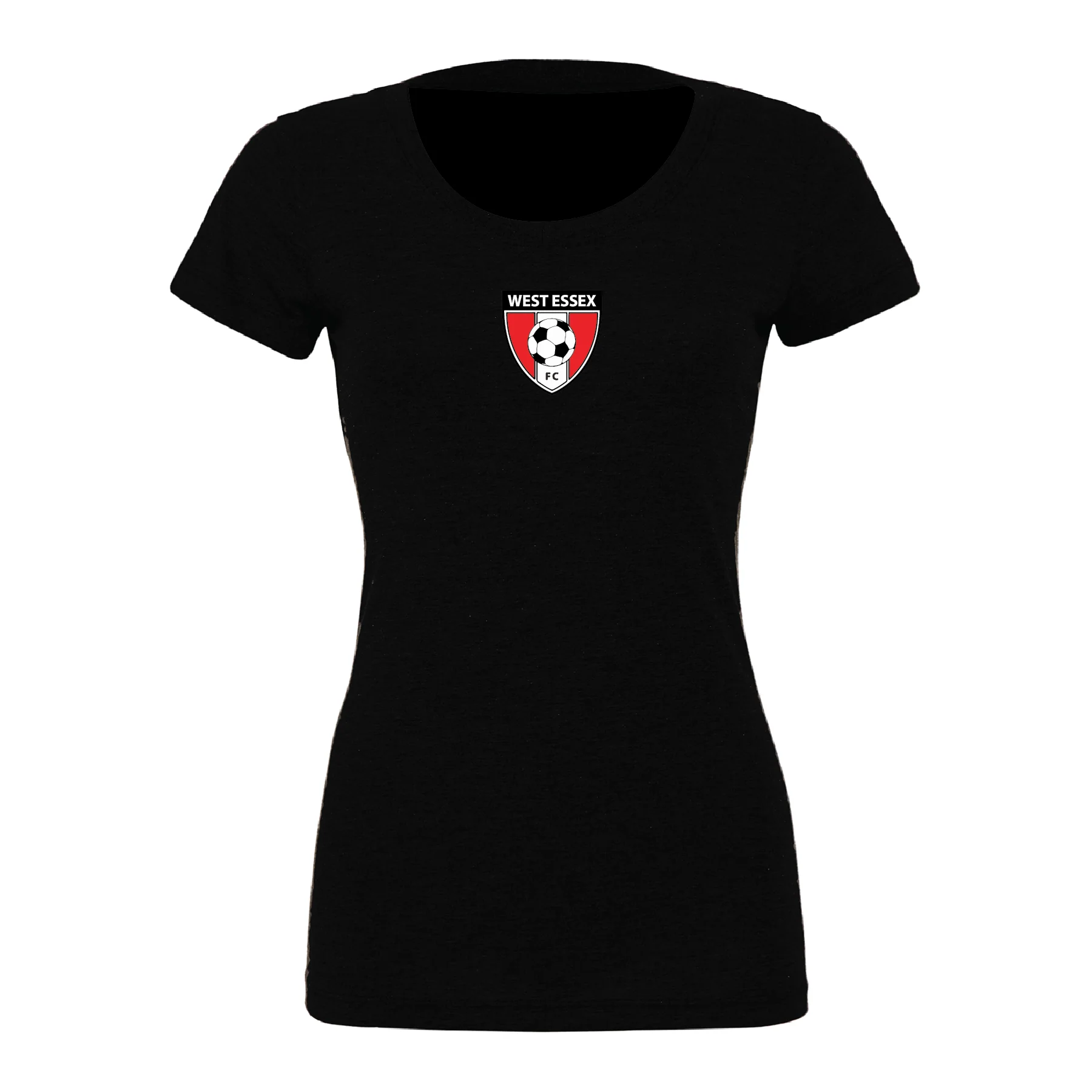 West Essex (Patch) Bella + Canvas Short Sleeve Triblend T-Shirt Solid Black - Image 3