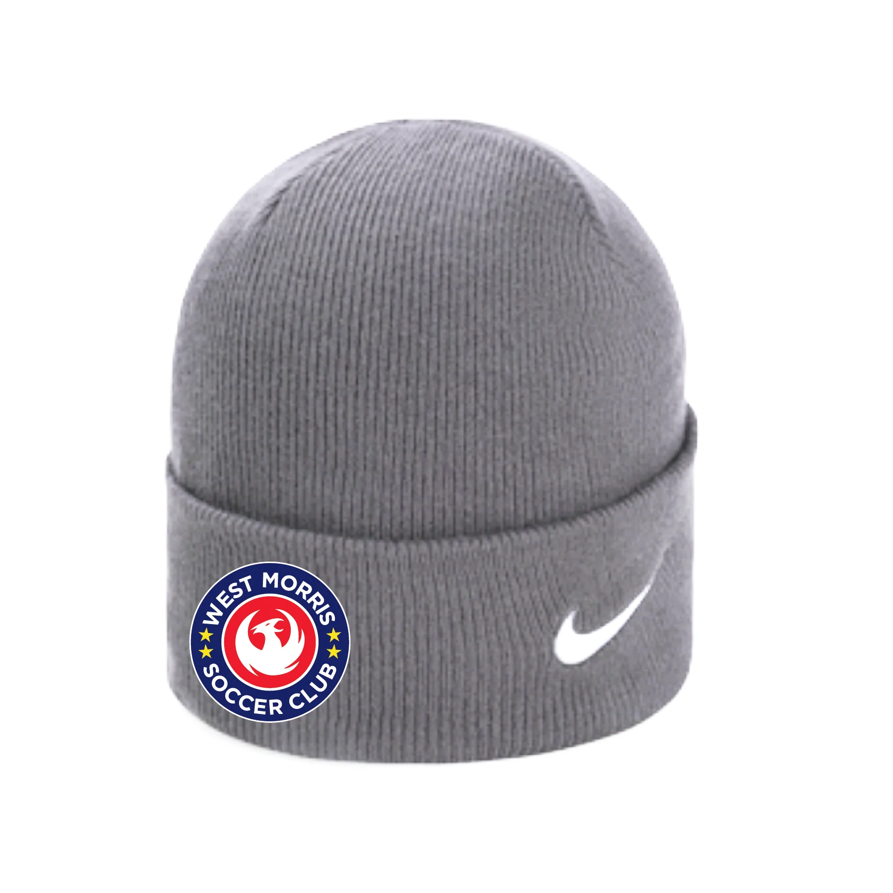 West Morris SC FAN Nike Knit Cuff Beanie Grey
