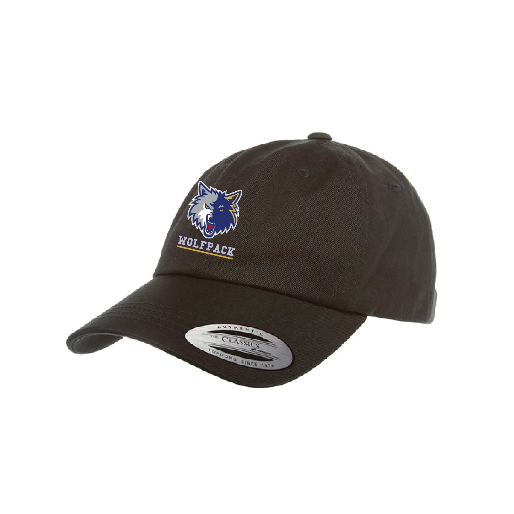 Wolfpack Lacrosse Yupoong Cotton Twill Dad Cap Black